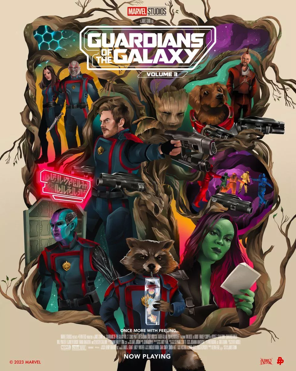 Marvel Studios Out This Brand New Art Inspired By Guardians Of The Galaxy Vol. 3. Experience It In Theaters Now. Get Tickets: #GotGVol3