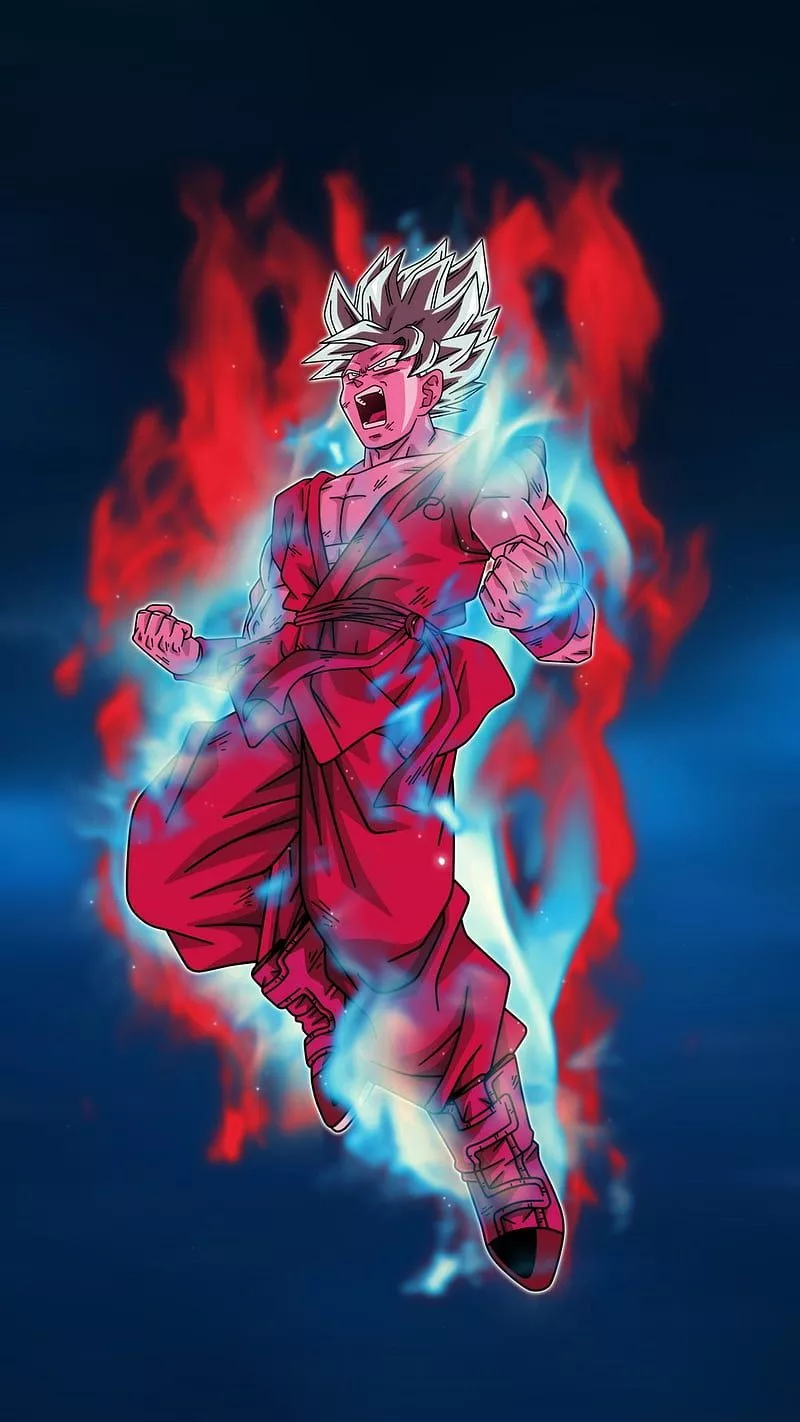 Son goku, anime, ball, black, blue, dragon, god, kaioken, super, supersaiyan, HD phone wallpaper