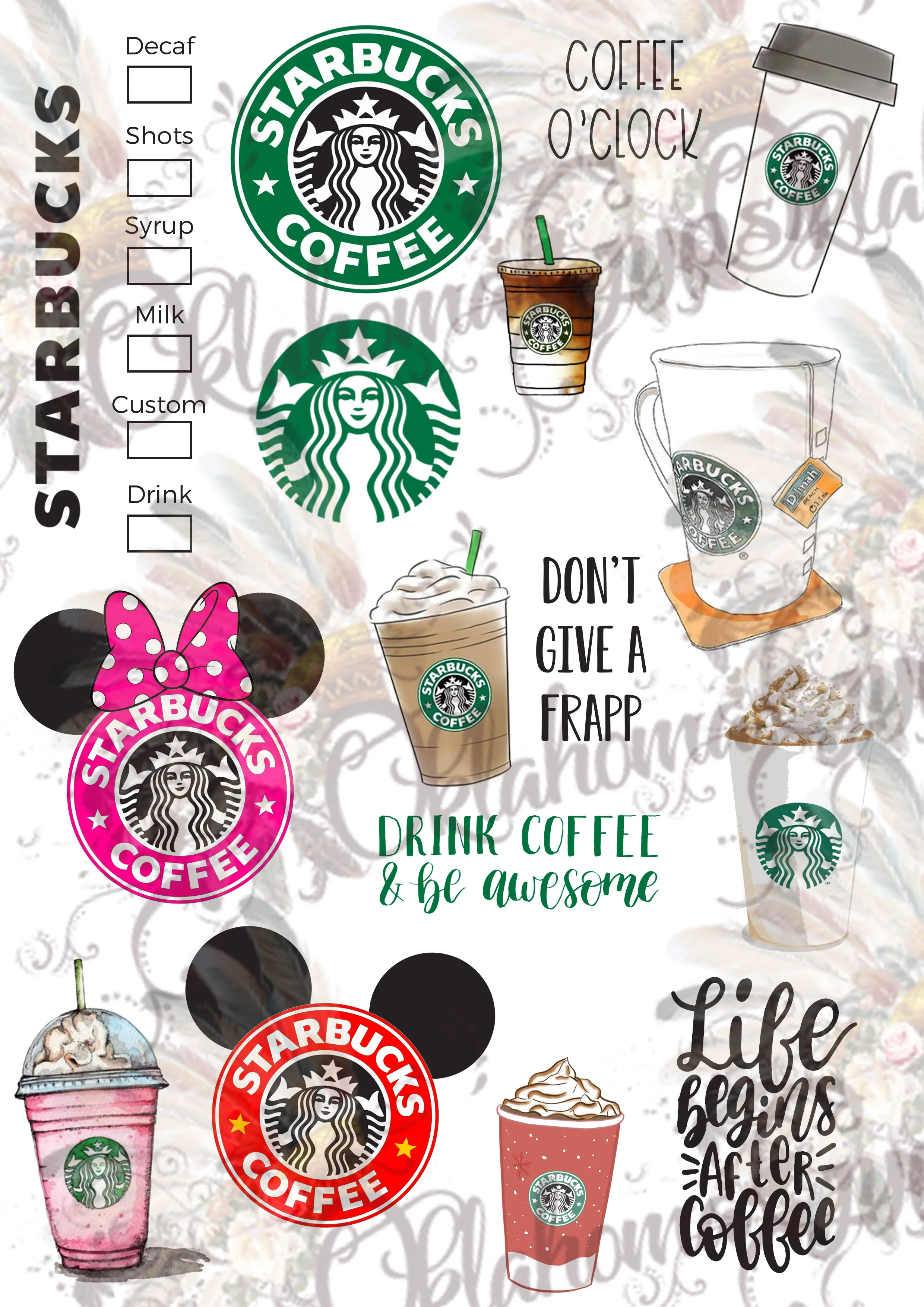 Starbucks Inspired Digital File