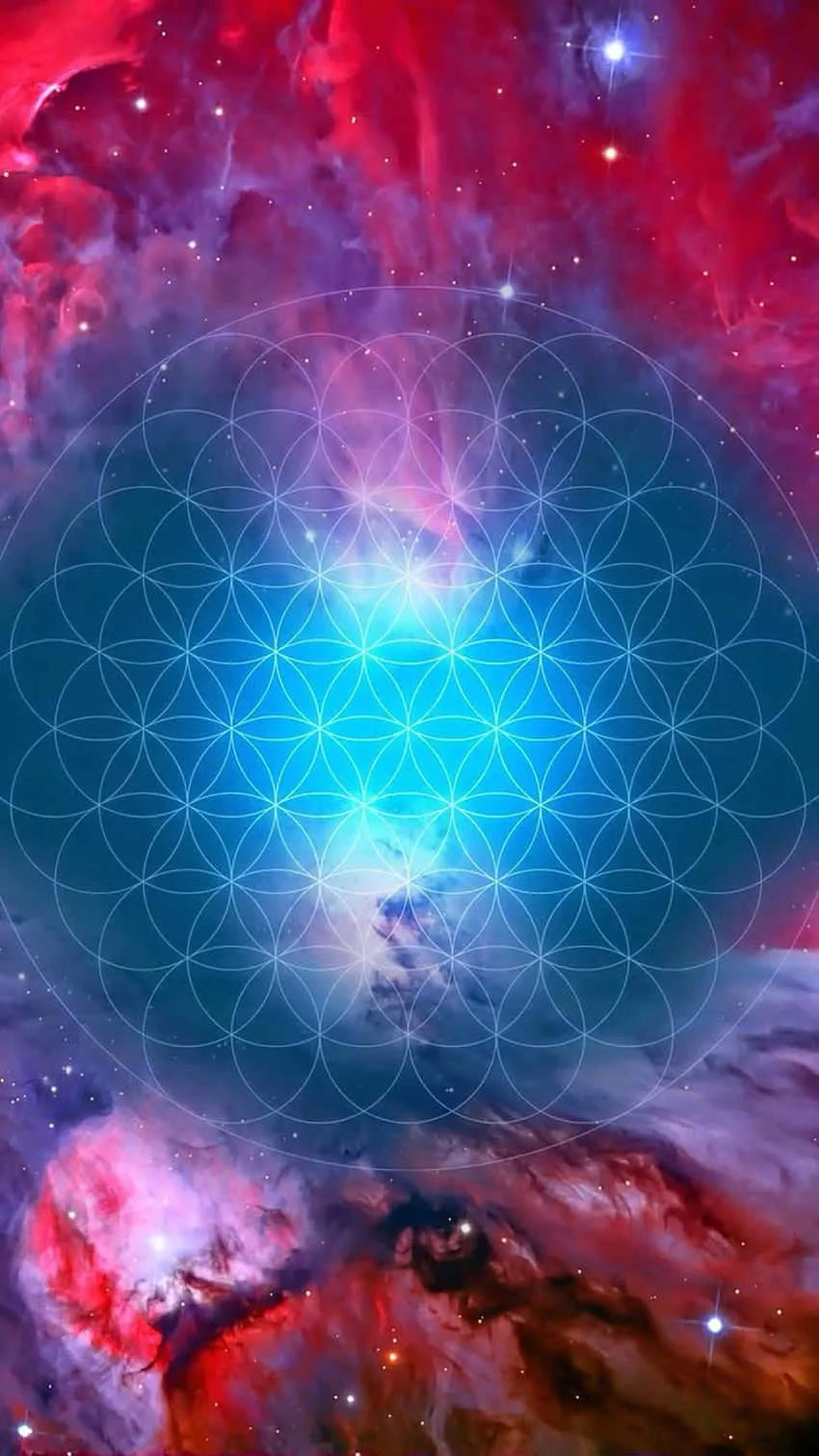 Flower Of Life In Space Wallpaper