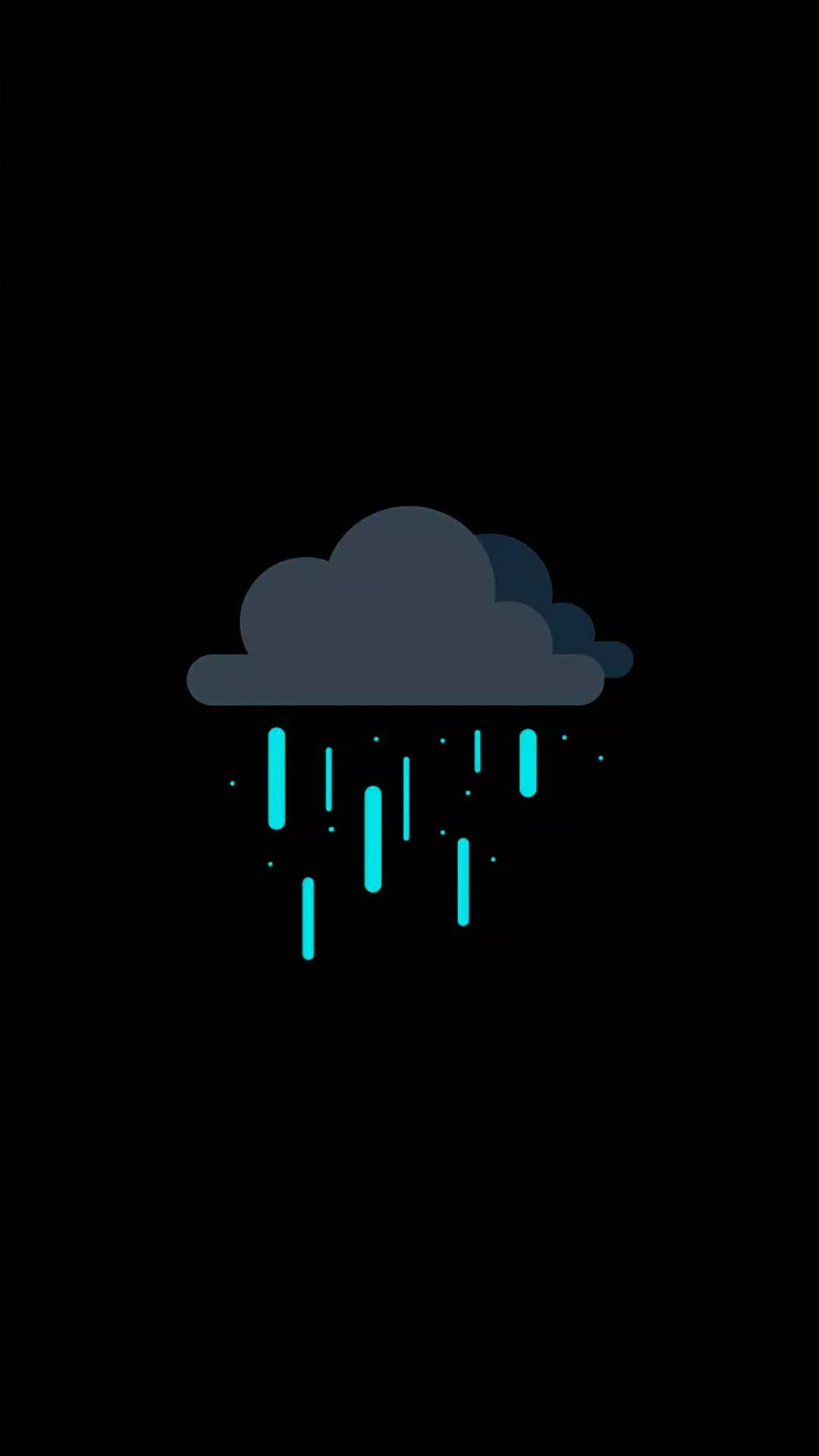 Rain Cloud iPhone X Amoled Wallpaper