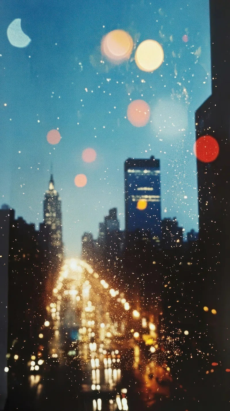 Aesthetic Rainy City Landscape