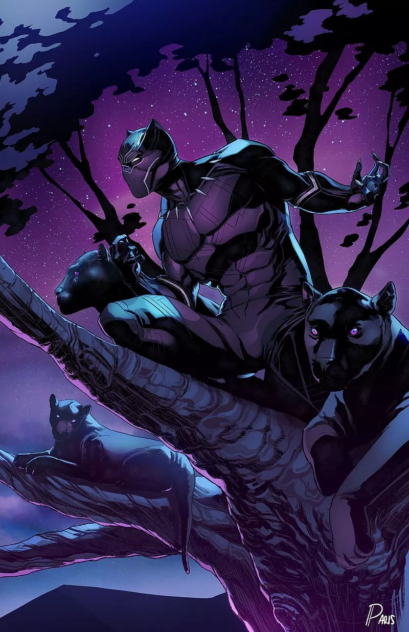 Black panther, marvel, HD phone