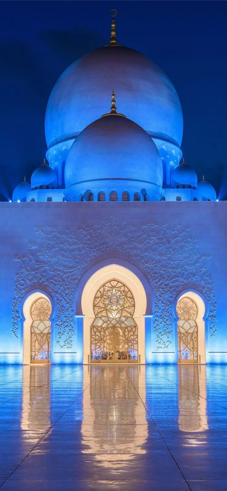 Sheikh Zayed Mosque Abu Dhabi night 8k