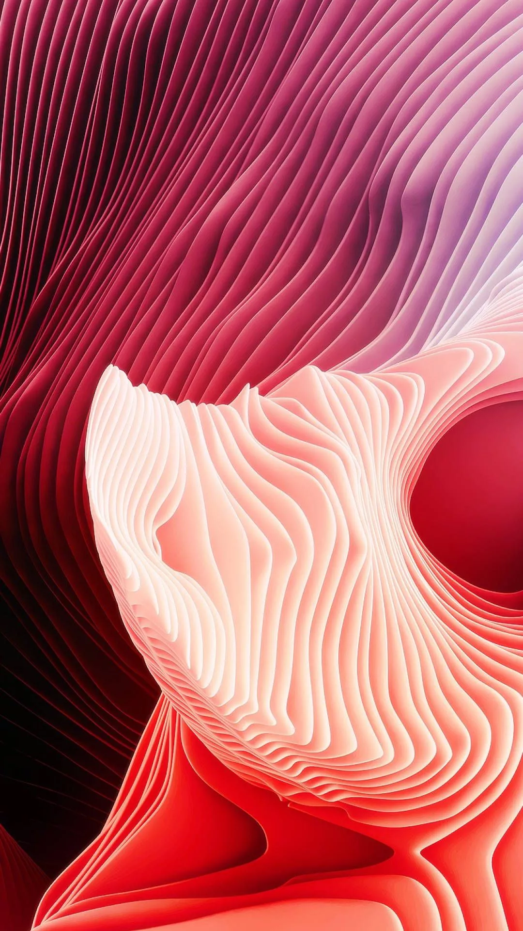 3D Apple iPhone Shades Of Red Wallpaper