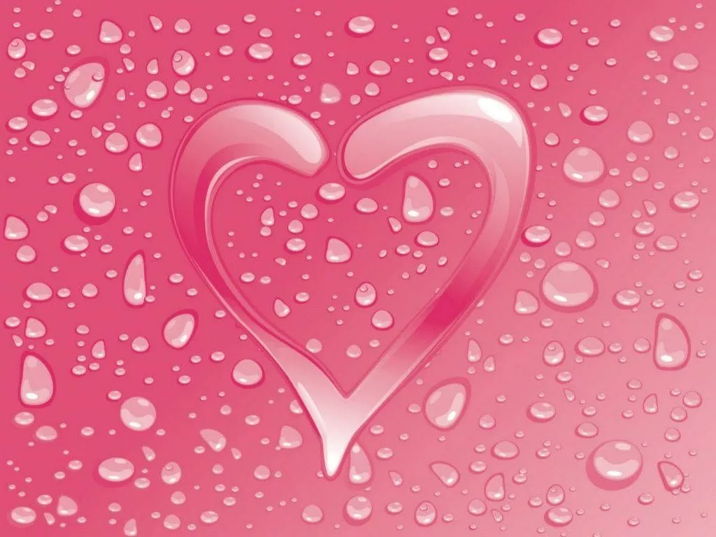 Water Droplets Forms Heart Valentines