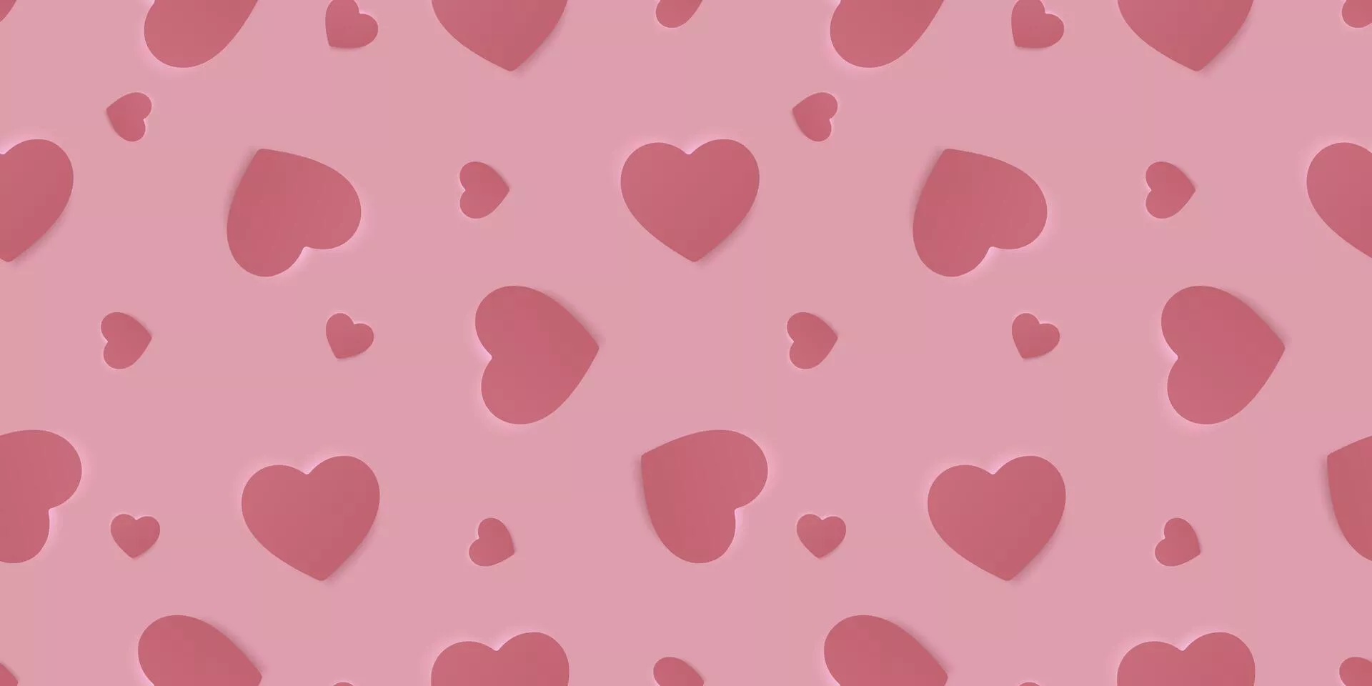 Seamless rose love pattern with hearts