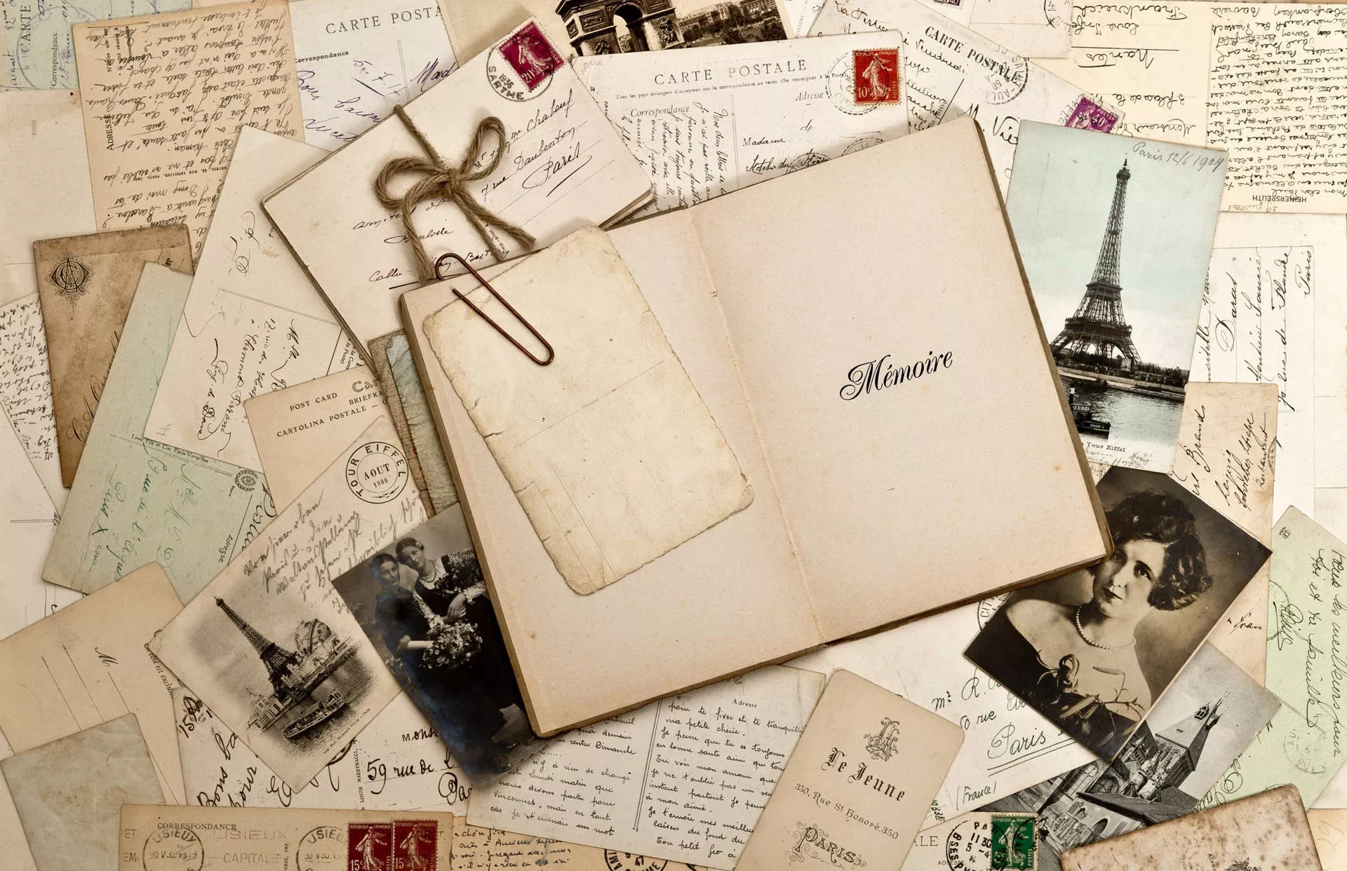 Old Letters Postcards Aesthetic Book