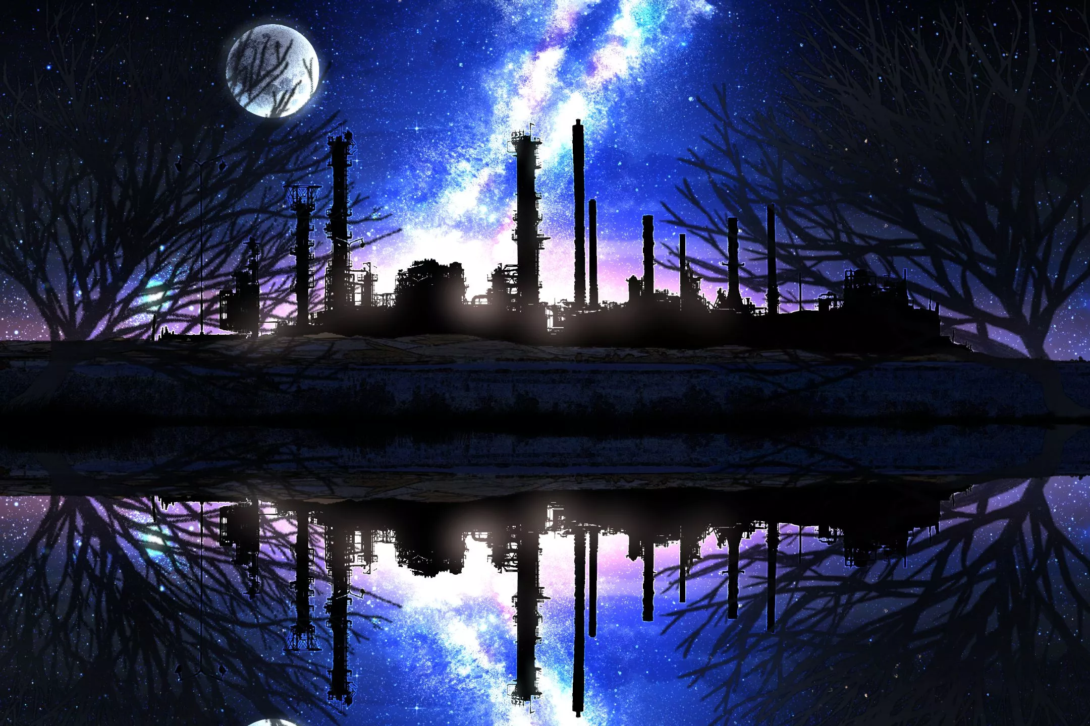 HD desktop wallpaper: Anime, Night