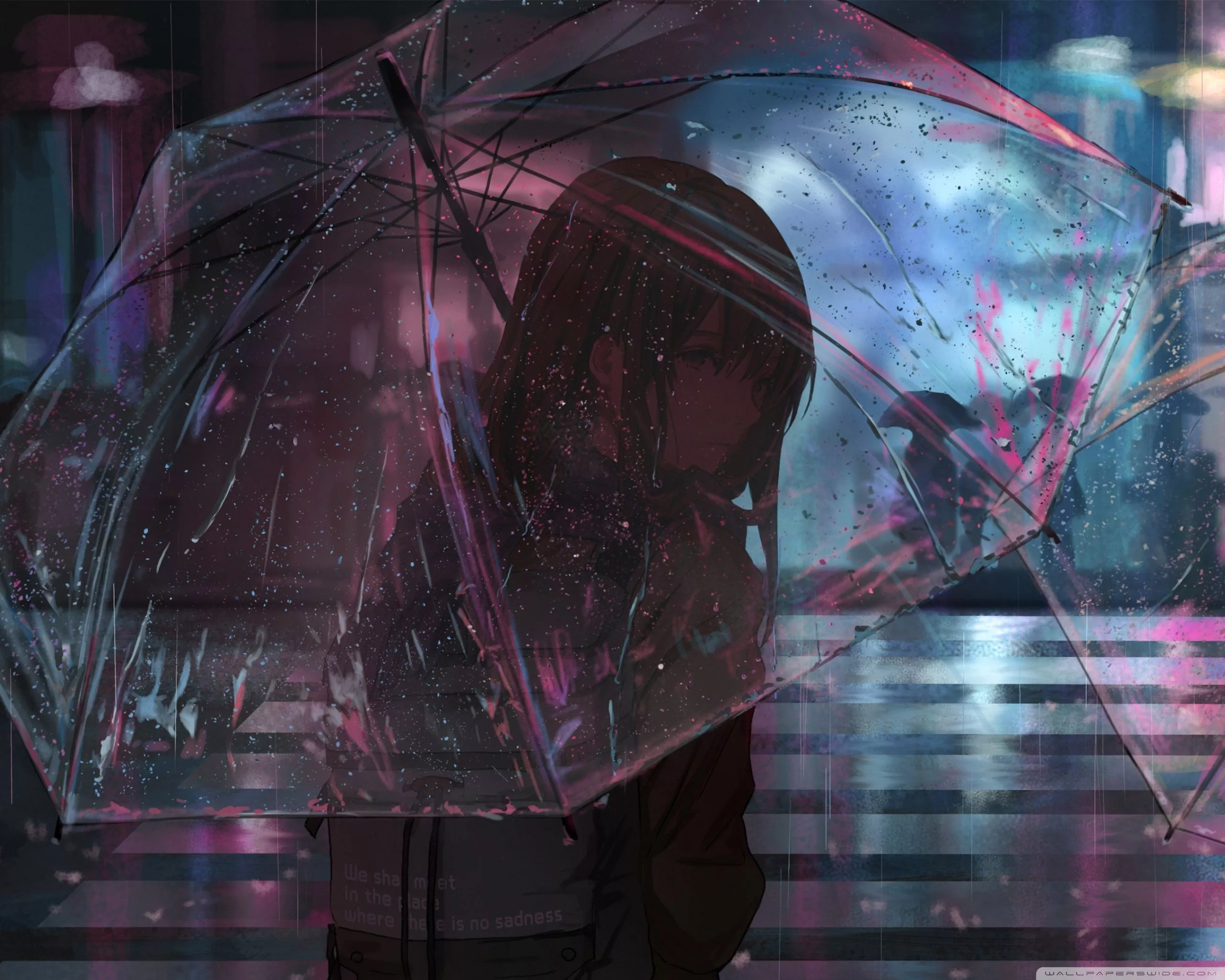 Aesthetic Anime Night Rain Ultra HD