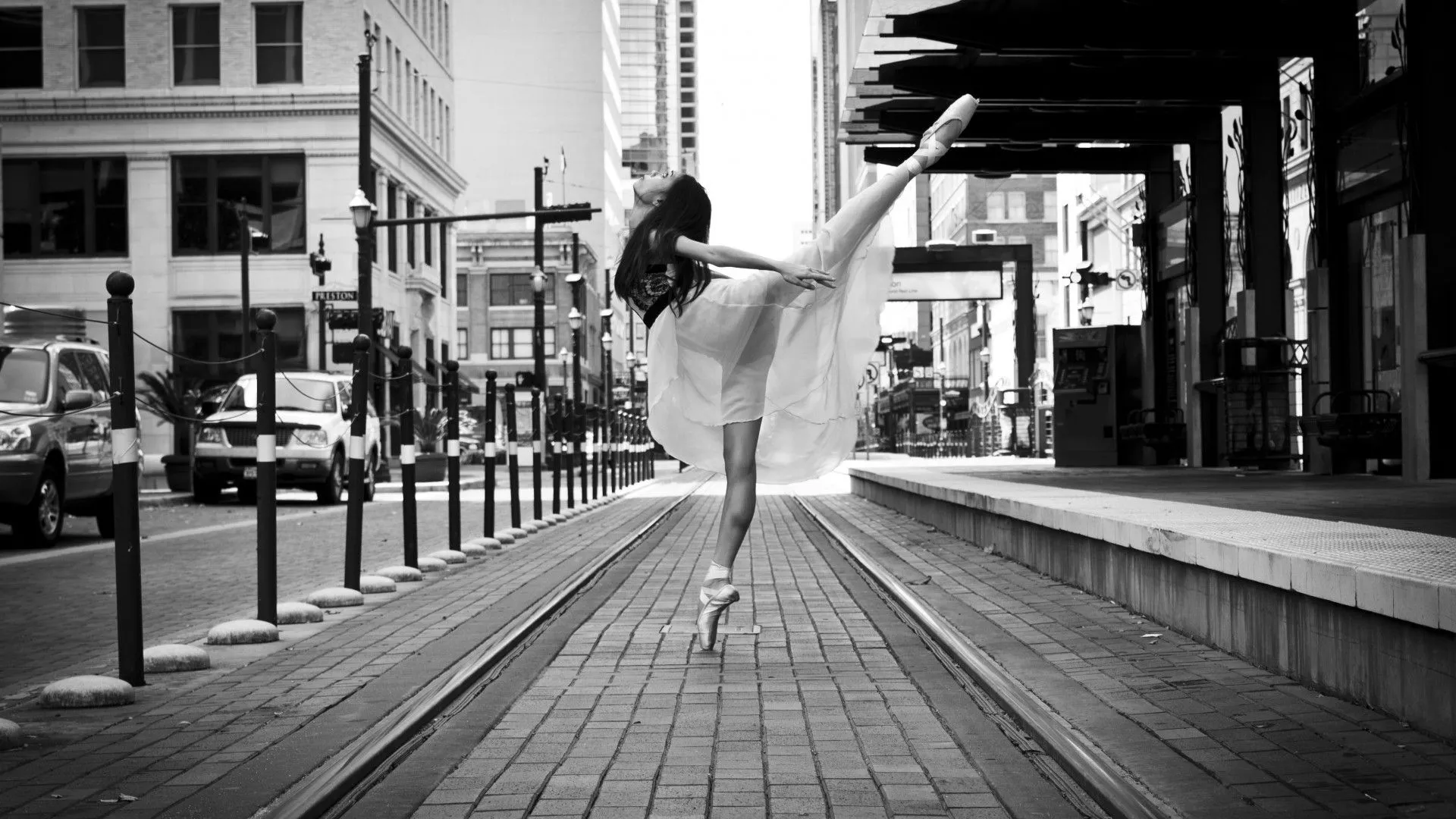 White Woman Ballet HD Wallpaper