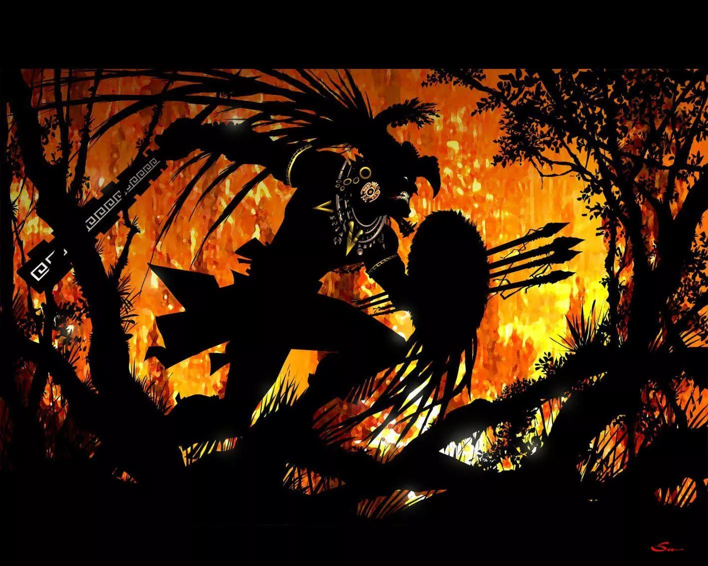 Aztec Warrior Wallpaper Free