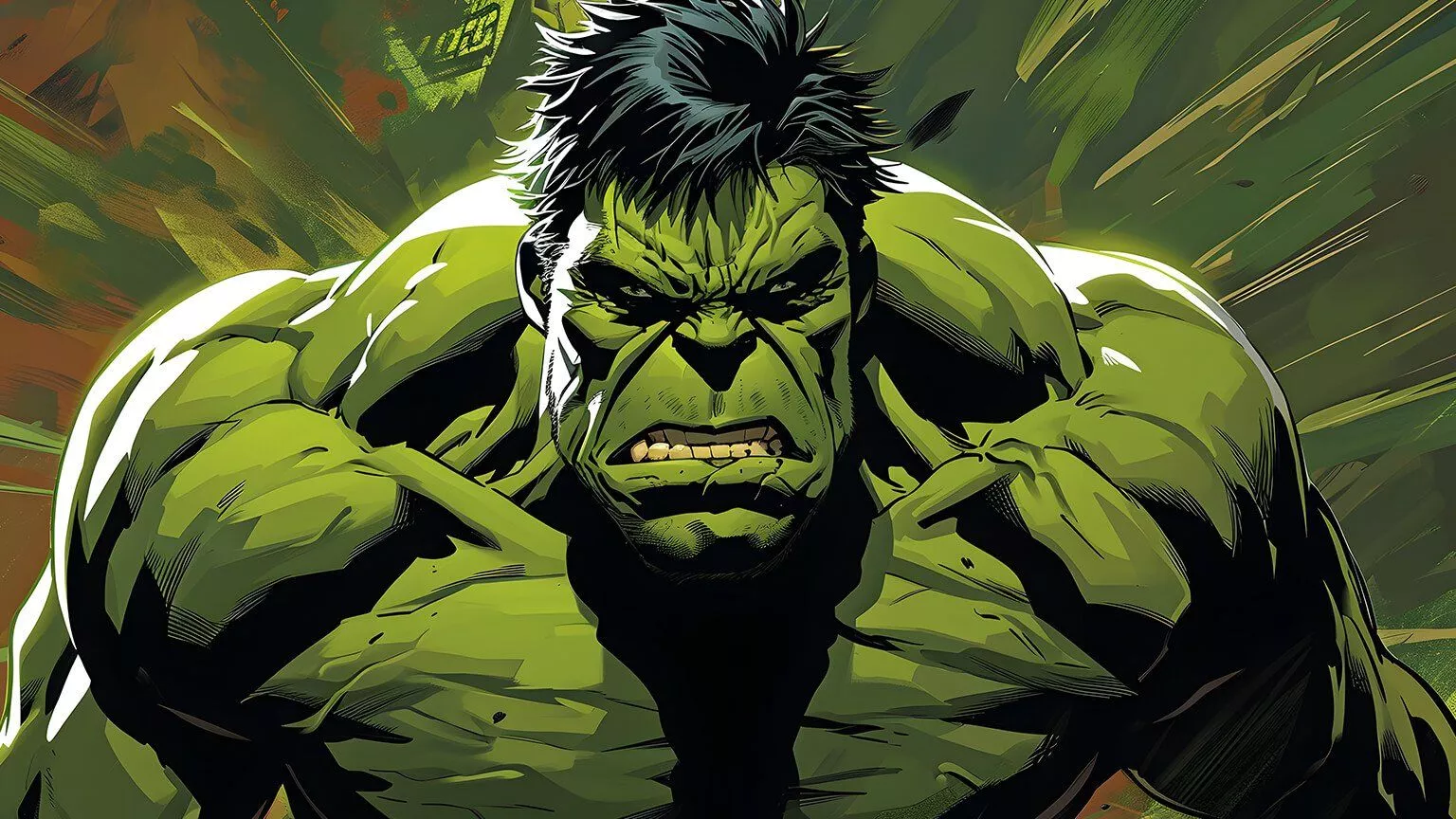 Hulk Green Comics Desktop Wallpaper