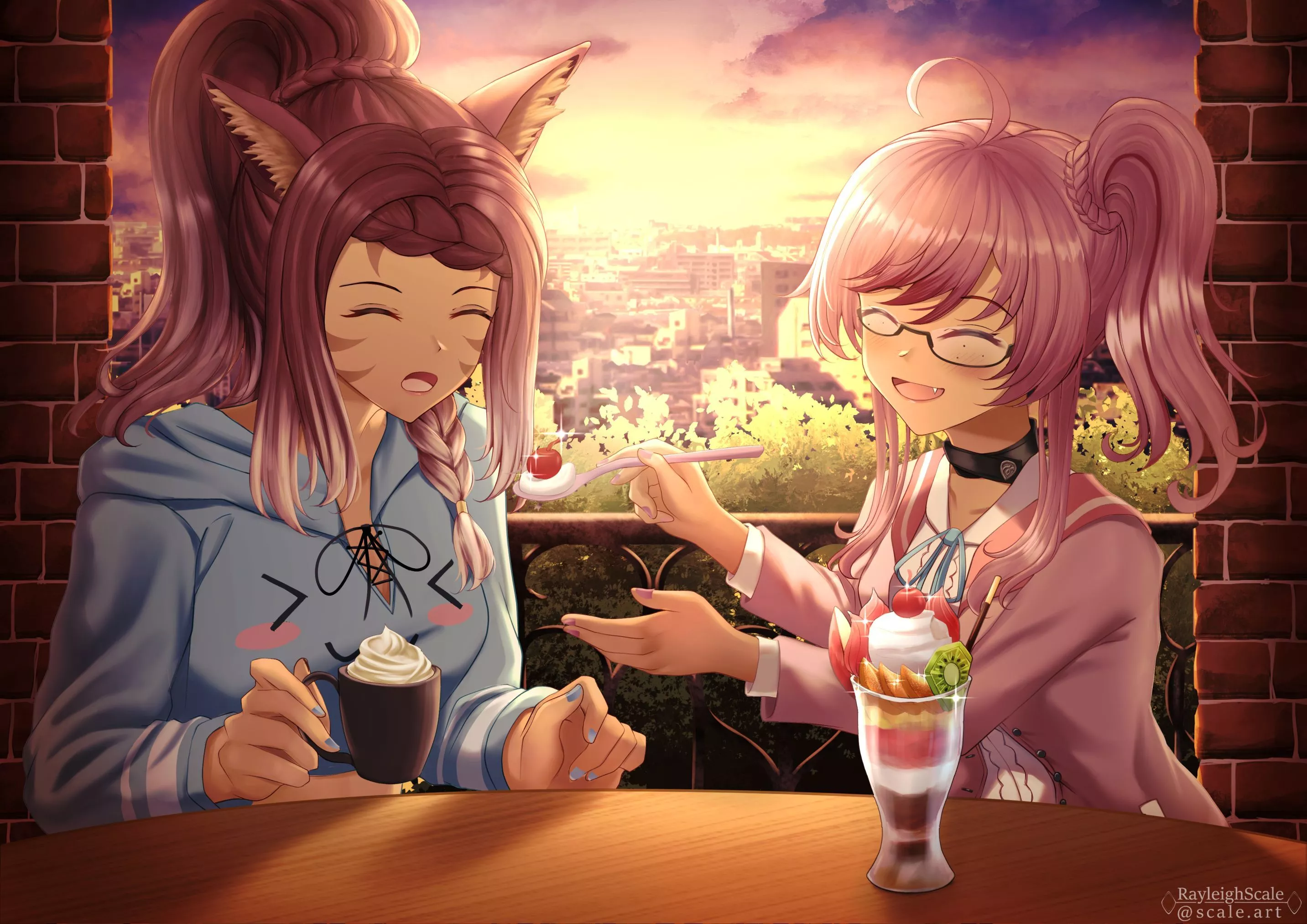 HD desktop wallpaper: Anime, Food, Girl