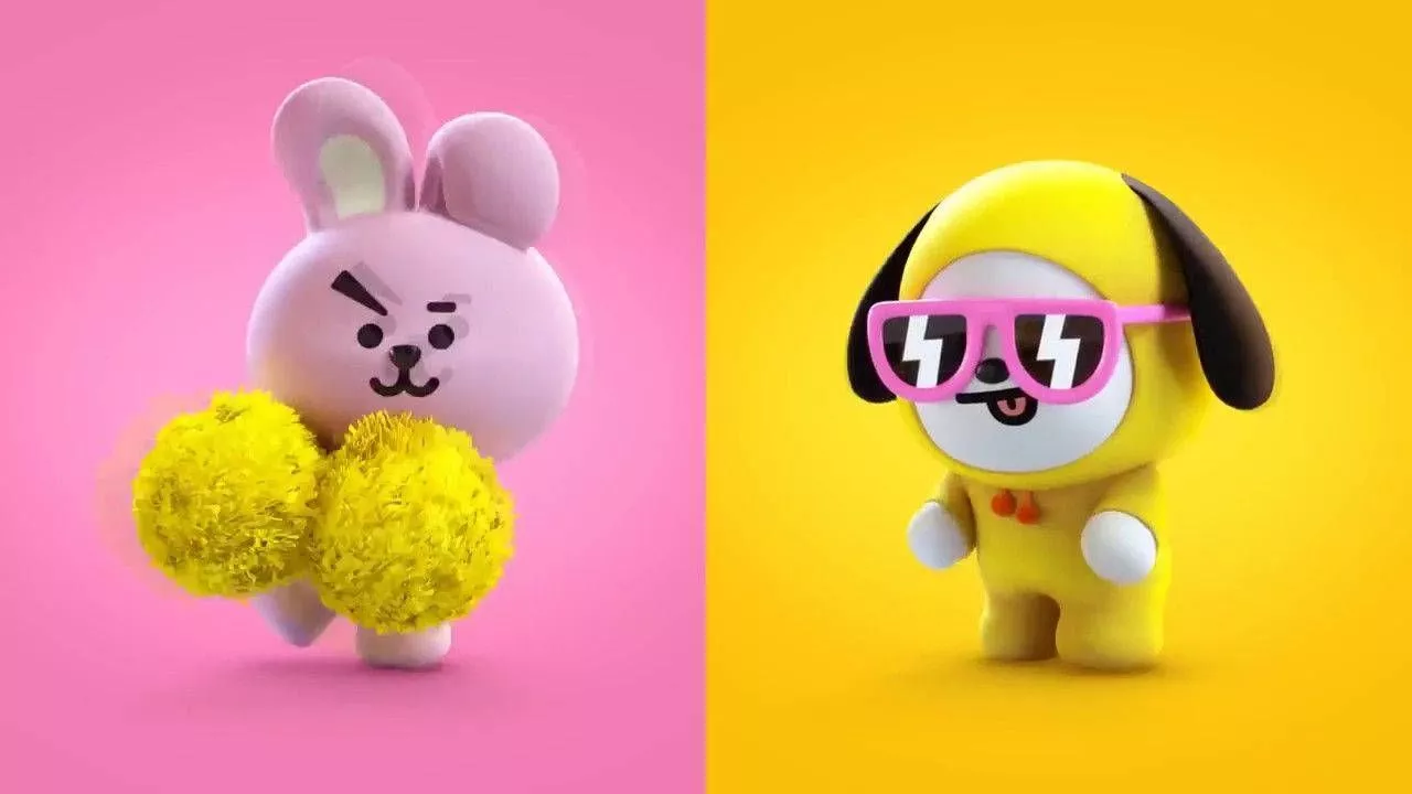 Download free 3D Cooky And Chimmy Bt21