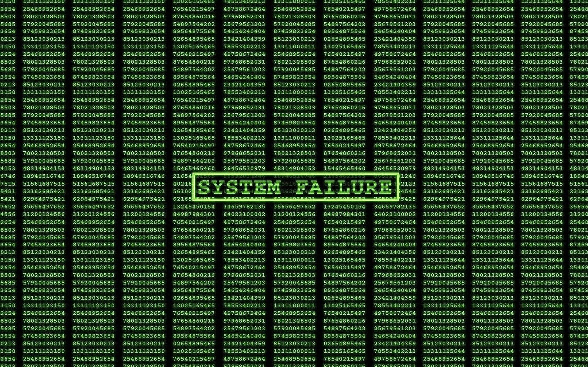 System Failure in the Matrix Wallpaper