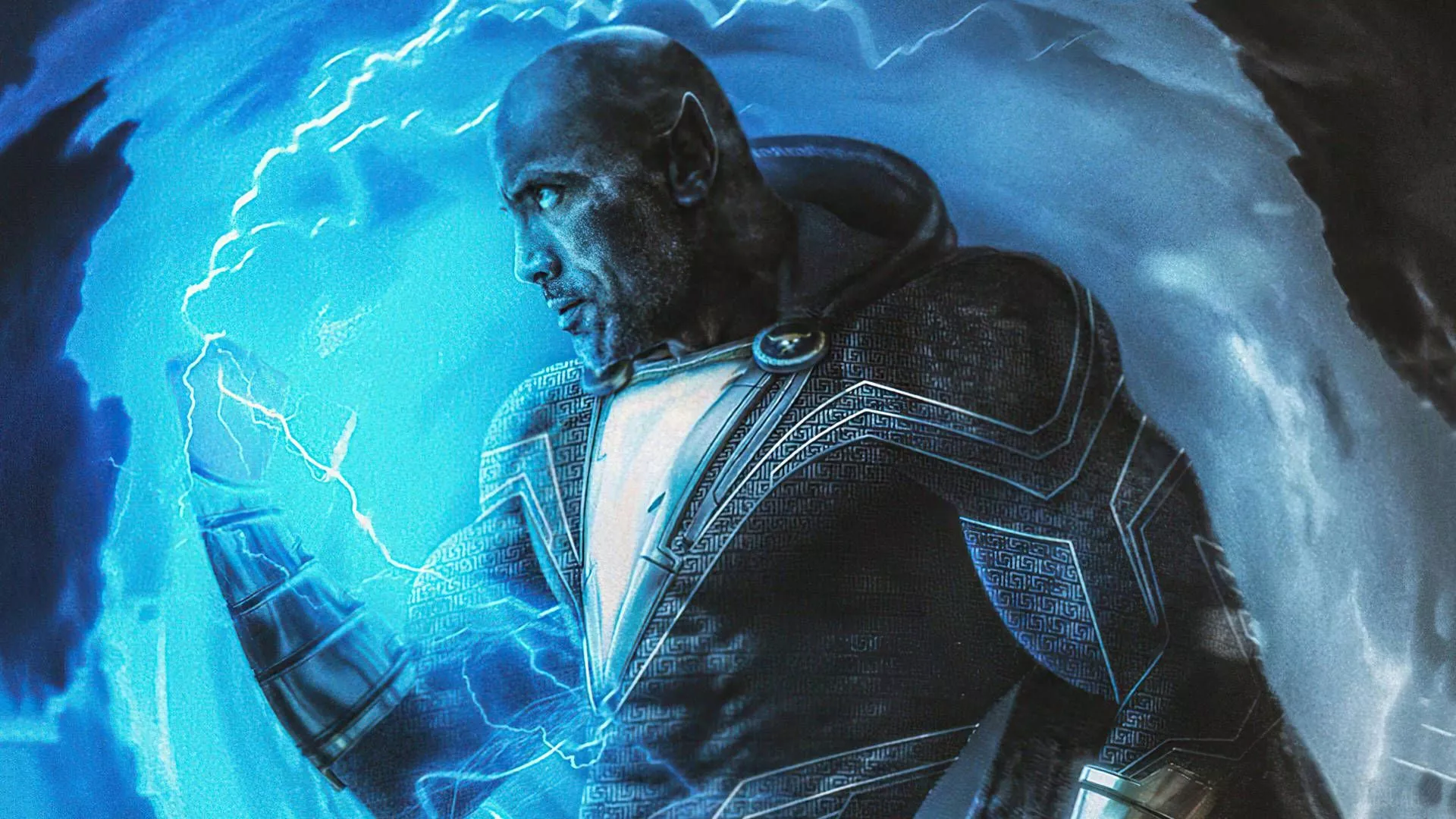 Black Adam Summoning Lightning