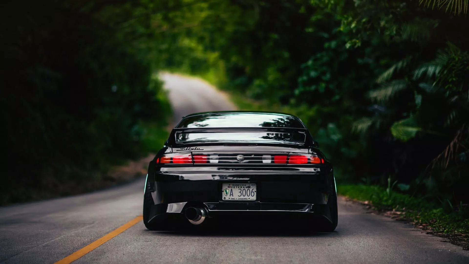 Black car, Nissan, Silvia S14, JDM, car