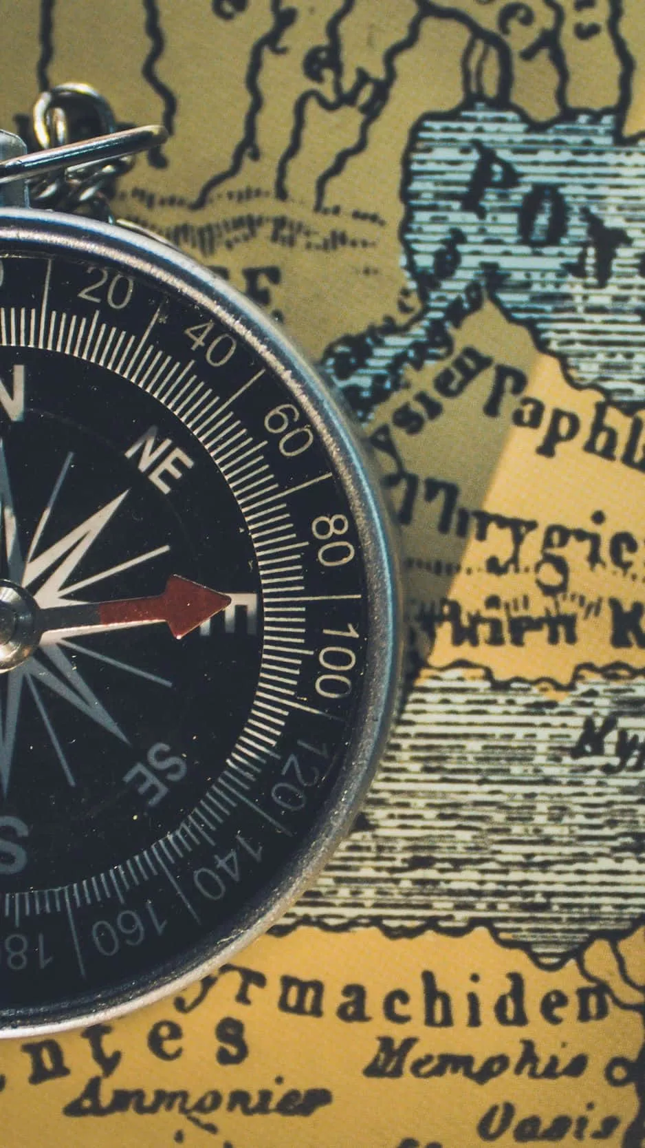 Download A Compass On A Map Wallpaper