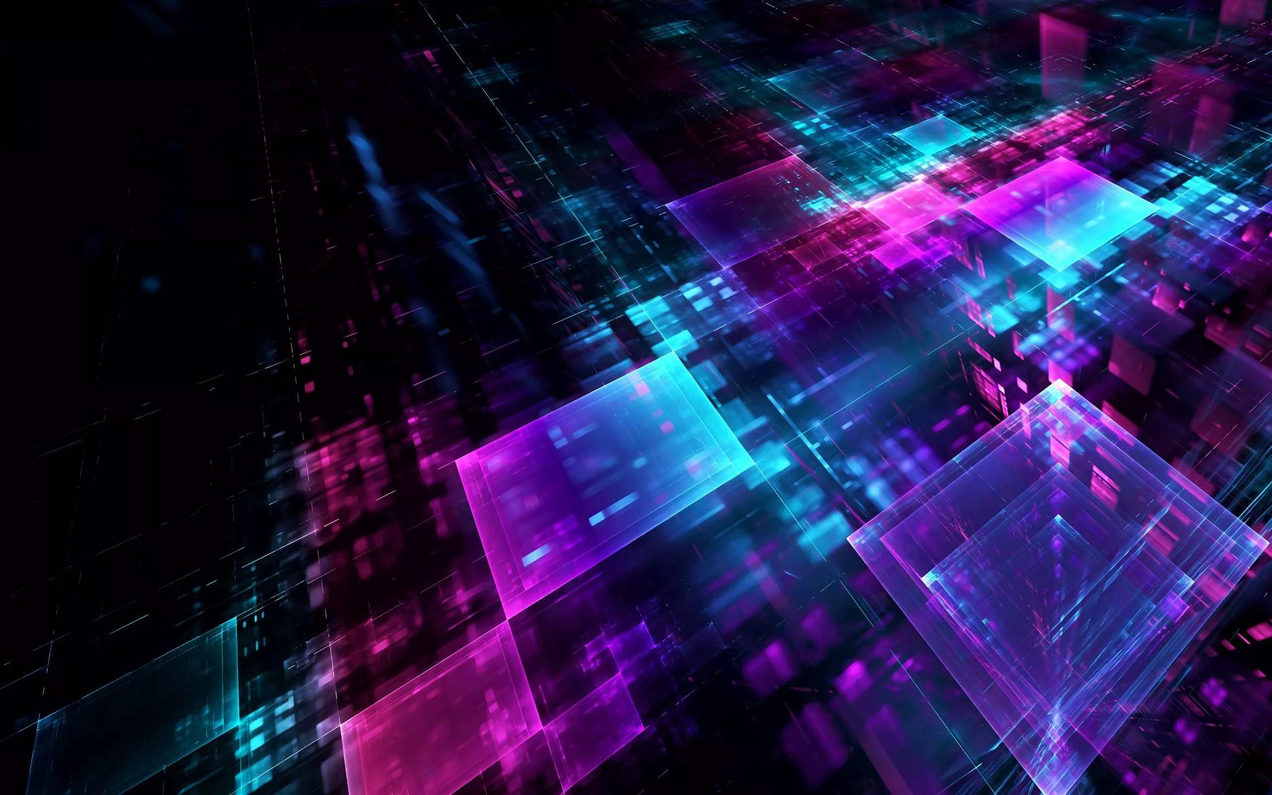 abstract cube digital art 5k MacBook