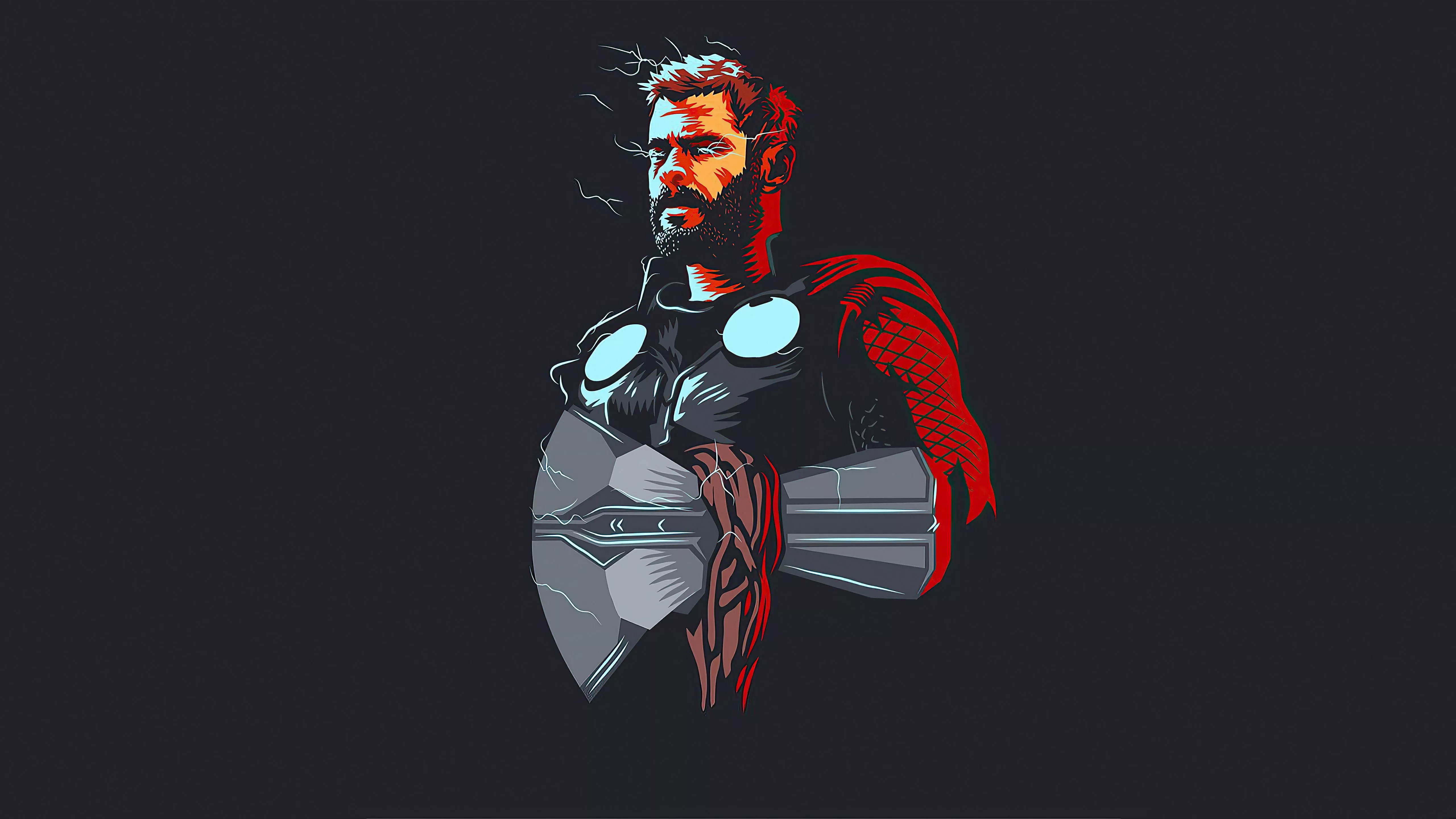 5k Thor Minimalism Wallpaper, HD