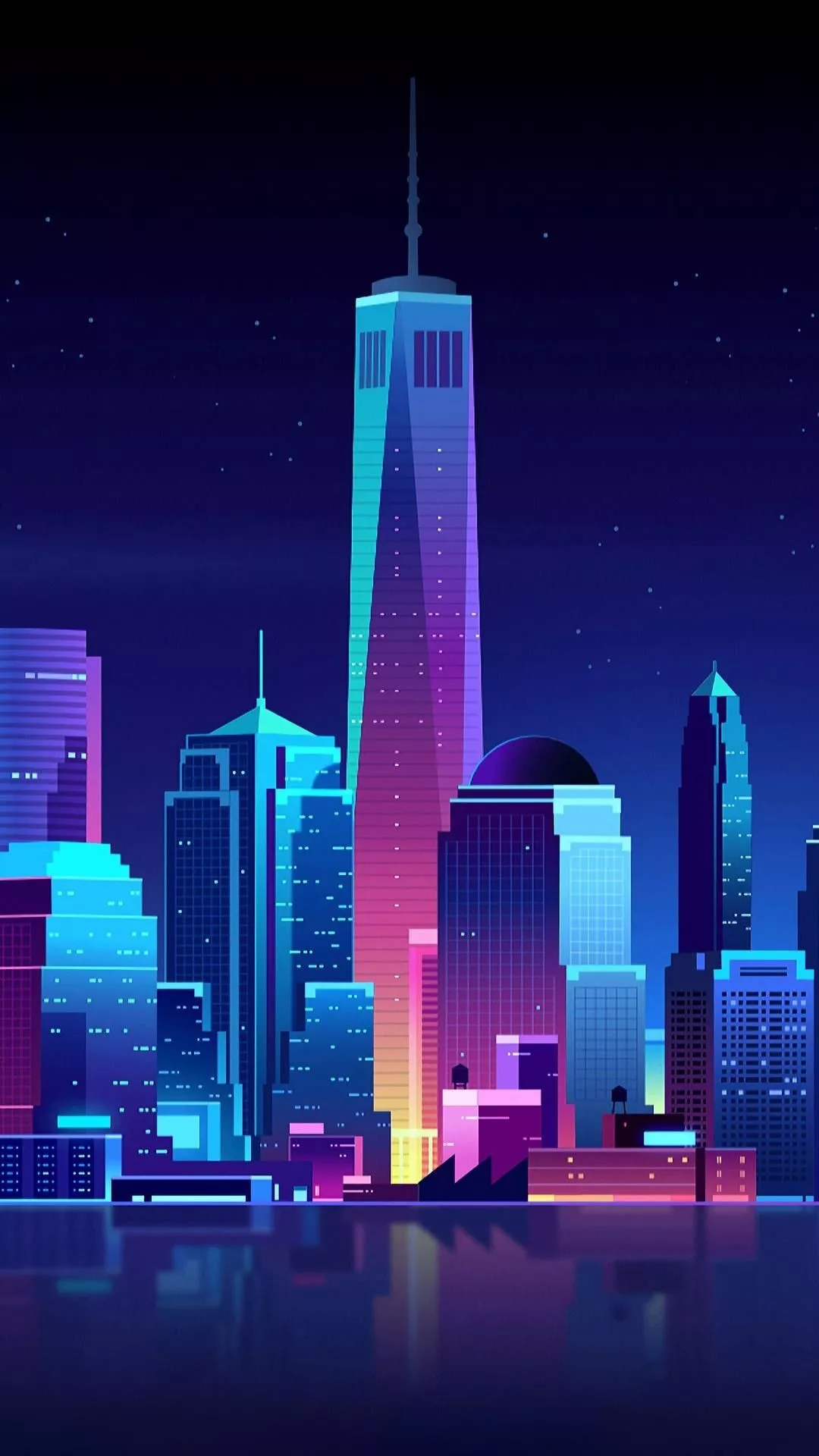 Neon Skyline Wallpaper