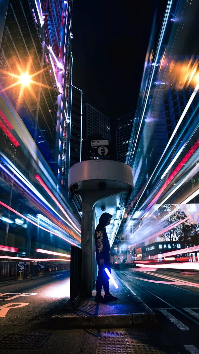 HD colorful neon city wallpaper