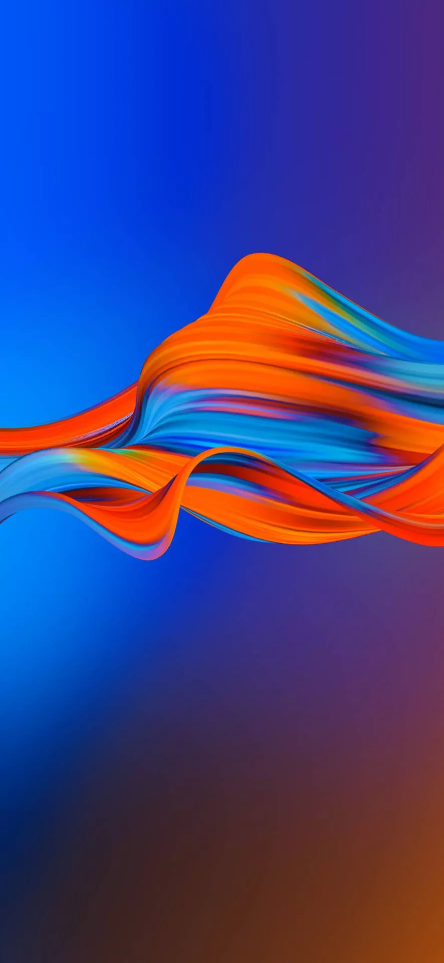 3D Blue Paint Motorola Wallpaper