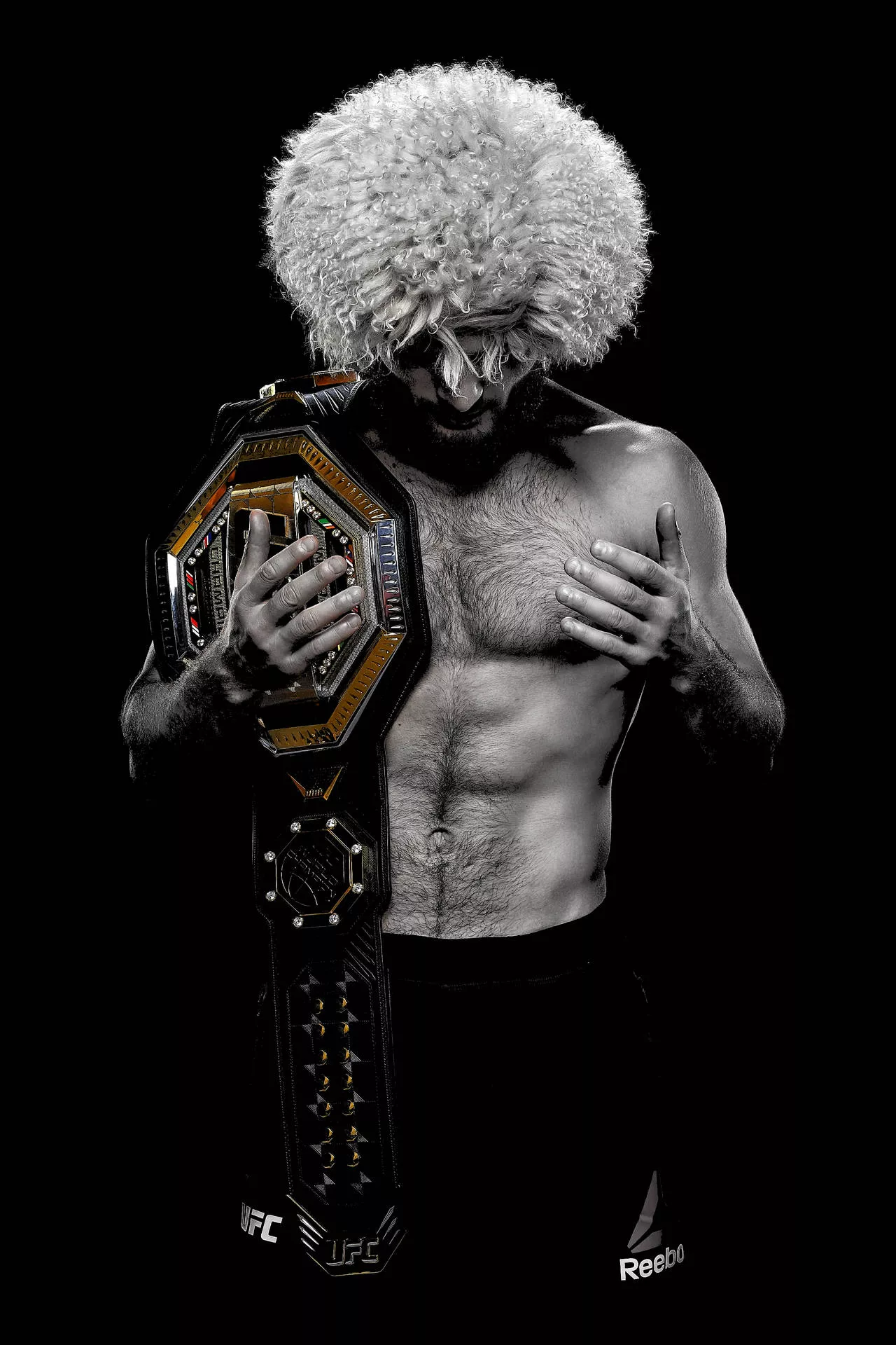 Khabib Nurmagomedov BW Wallpaper