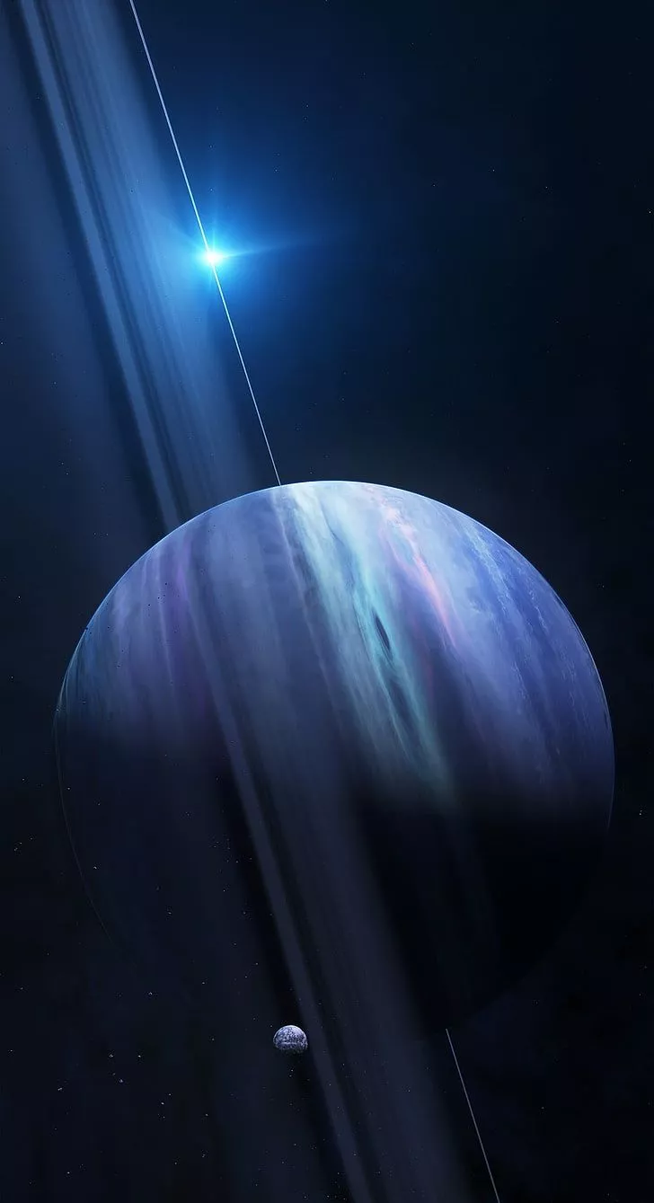space art, planet, planetary rings
