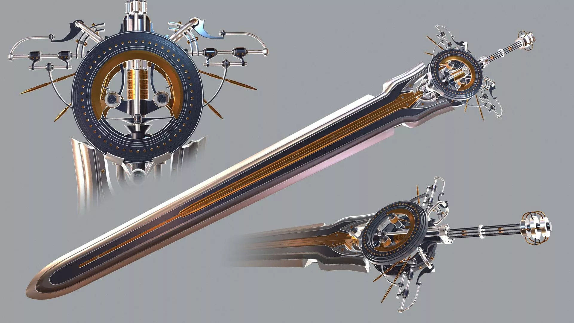 Steampunk Style Sword