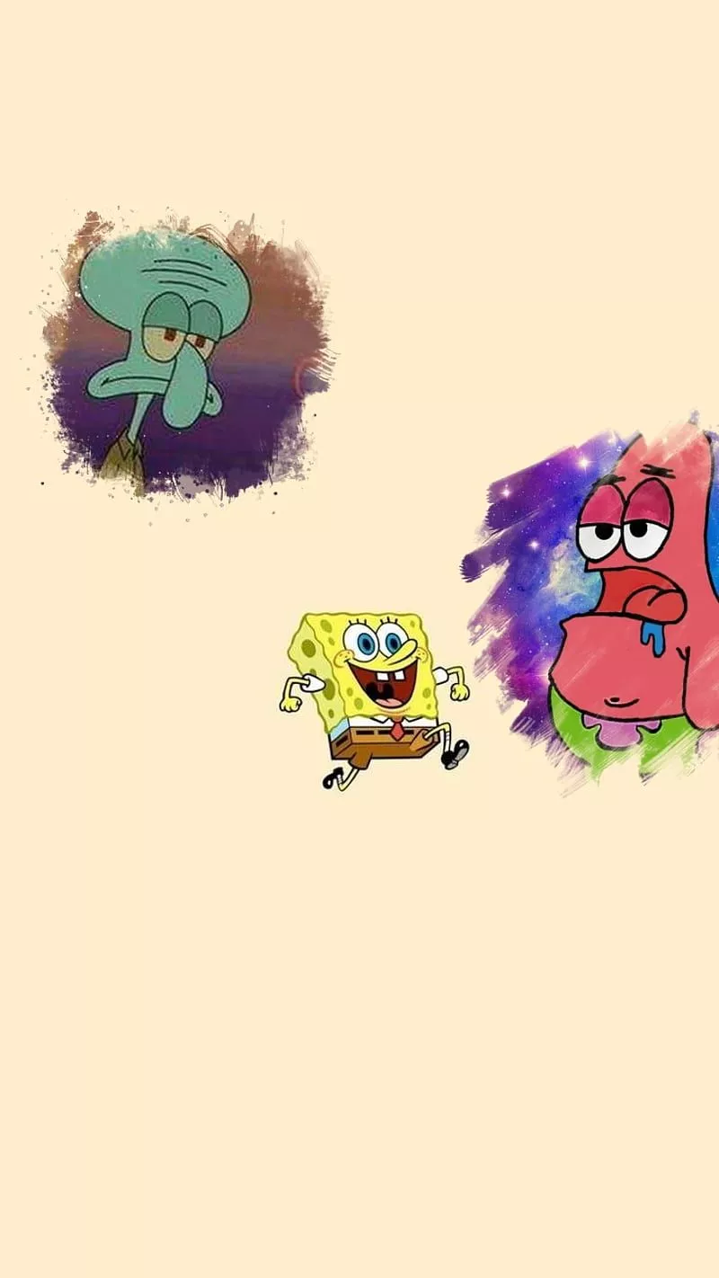 Spongebob, patrick, squidward, HD phone