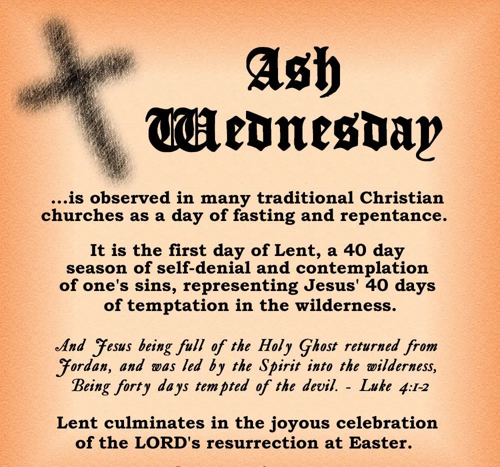 Meaningful Ash Wednesday Church Poster