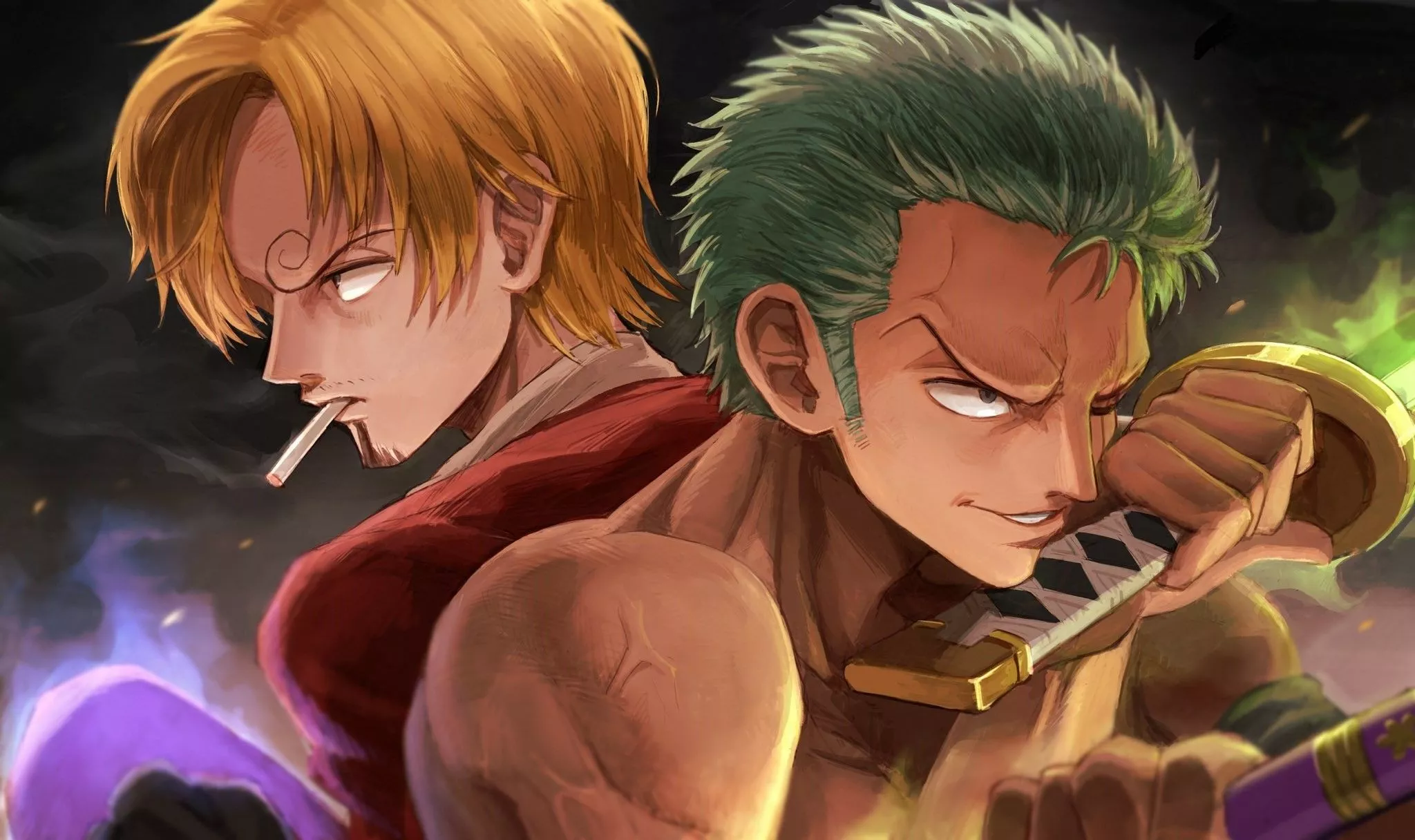 Sanji x Roronoa Zoro HD One Piece Wallpaper, HD Anime 4K Wallpaper, Image and Background