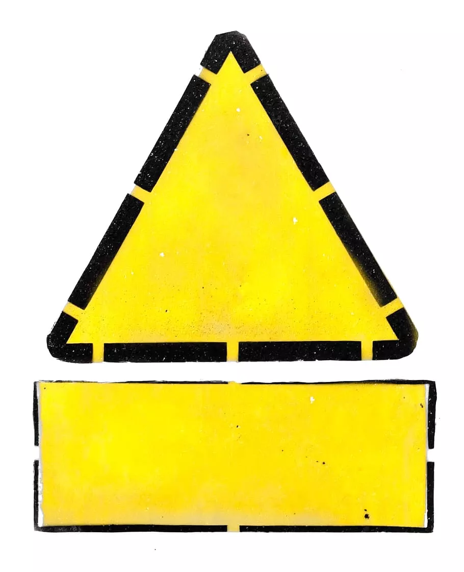 road, yellow, warning, board