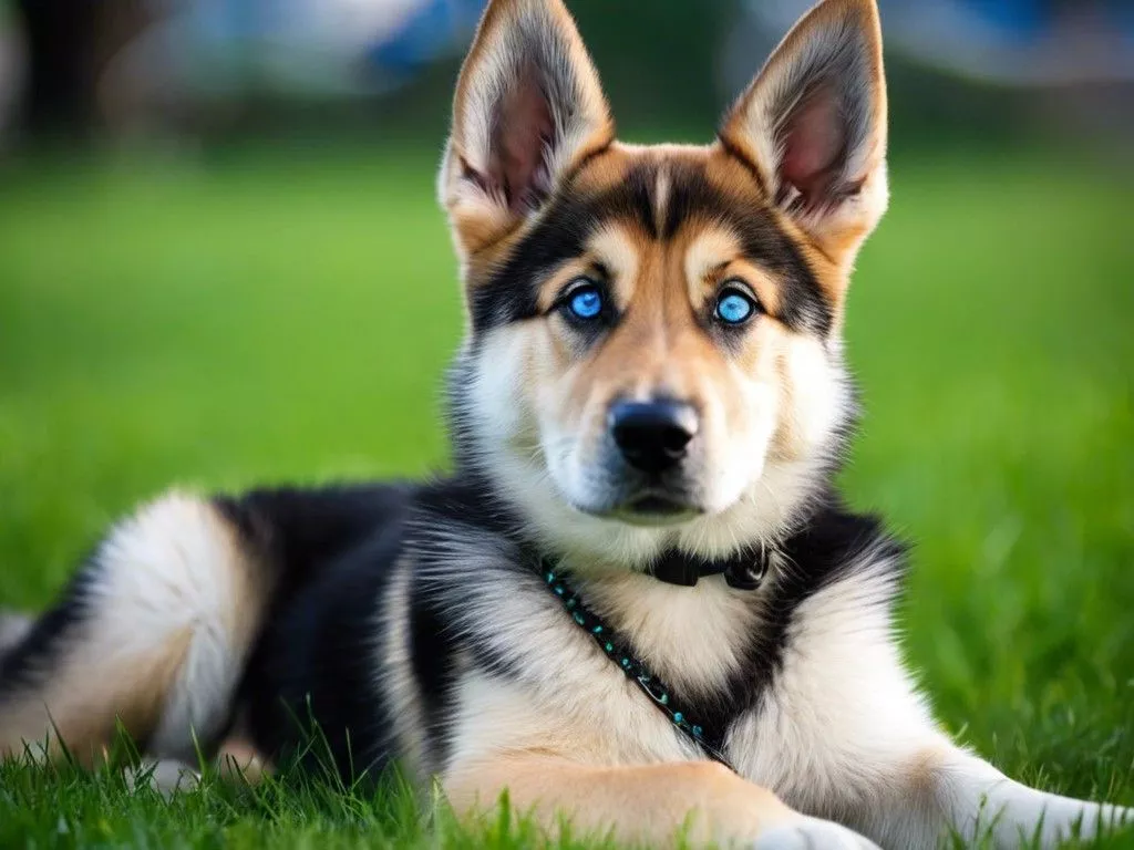 The Striking German Shepherd Husky Mix