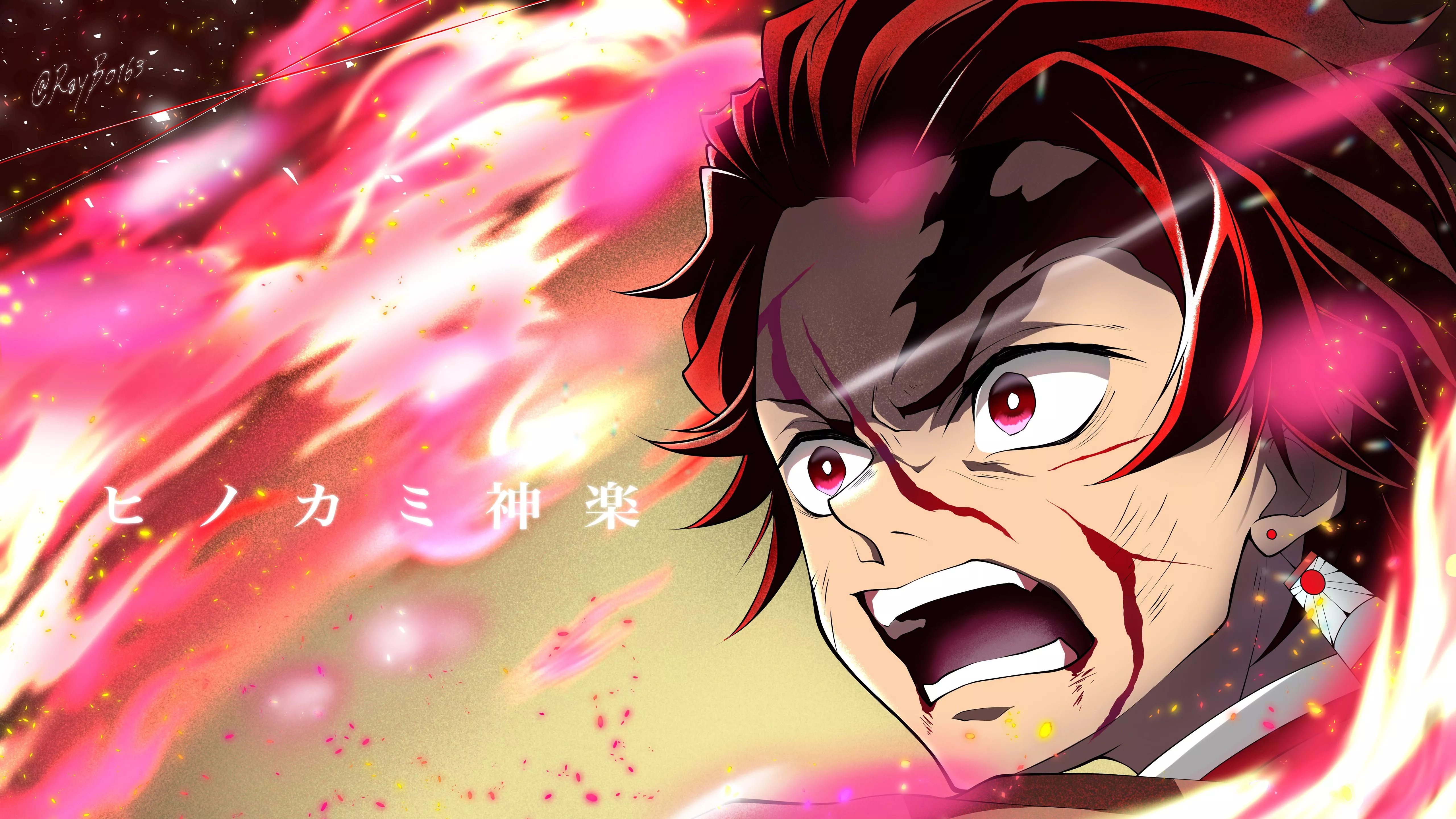 Demon Slayer Angry Tanjiro Kamado With