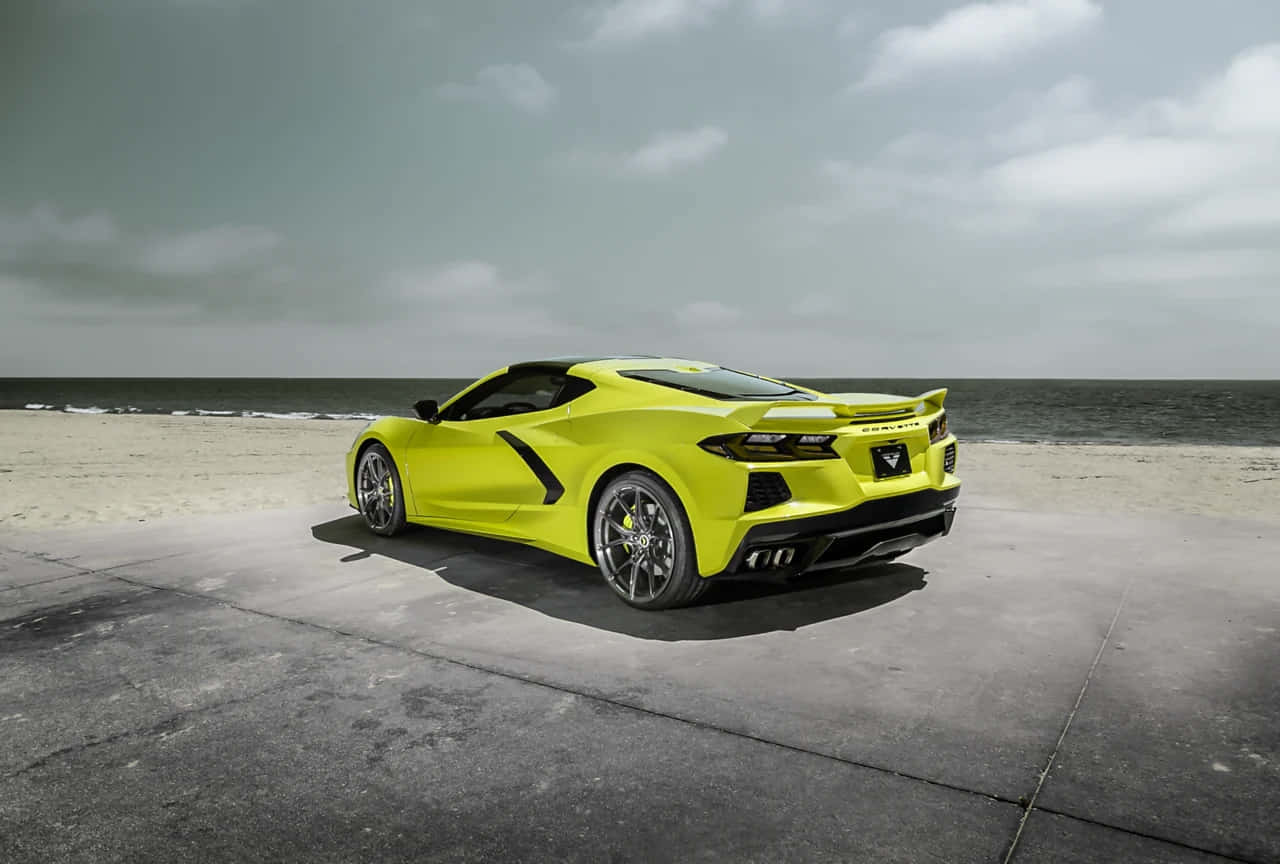 Download Bright Yellow Corvette C8on
