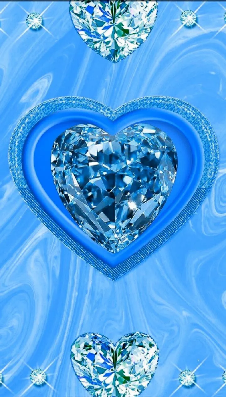 Heart Shaped Diamond Bling Wallpaper