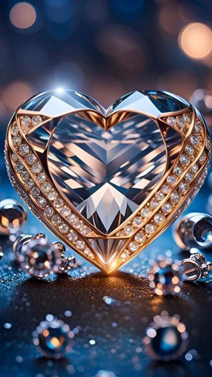 Heart Shaped Diamond Wallpaper