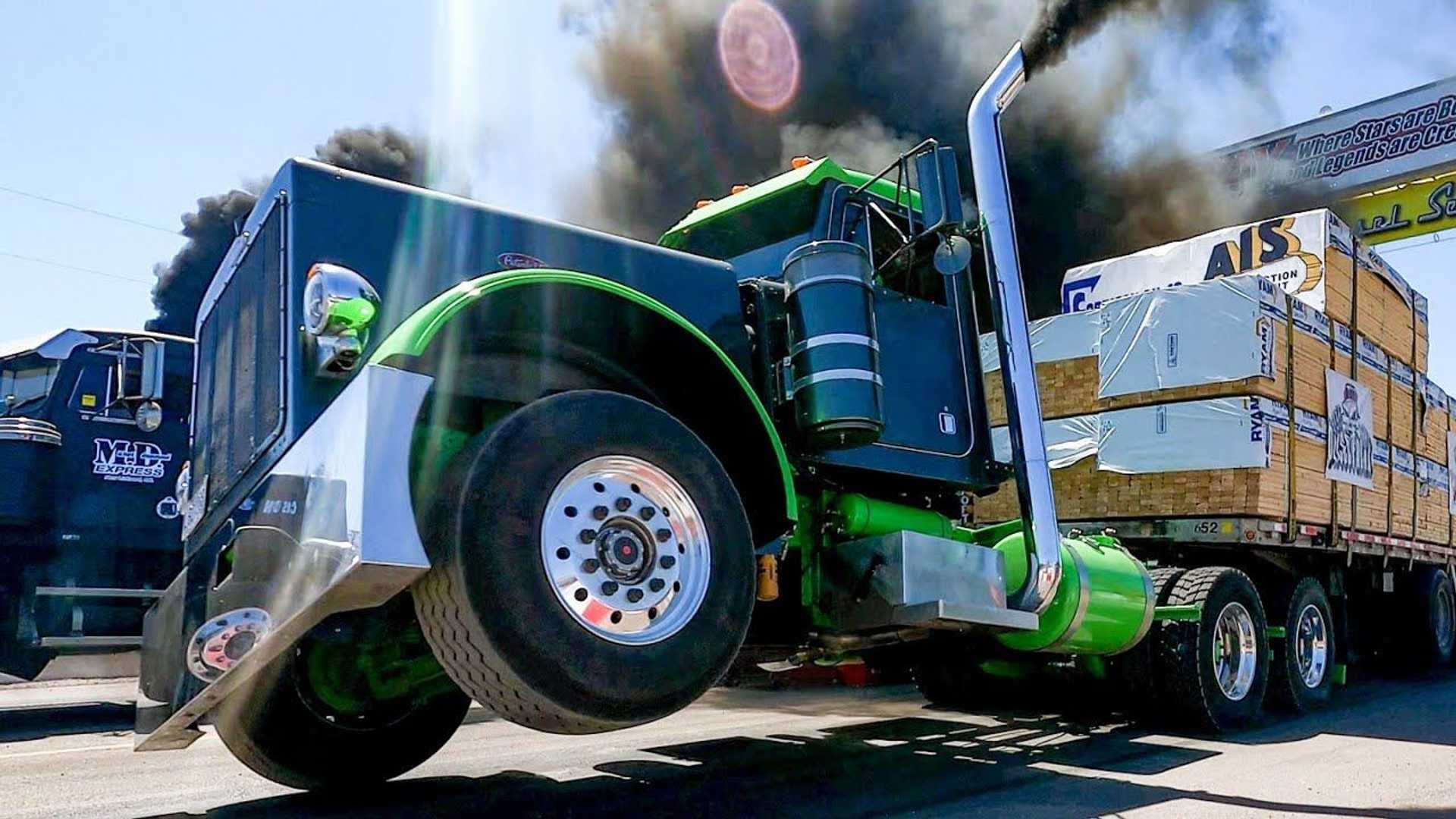 3,000 HP Semi Trucks Drag Race