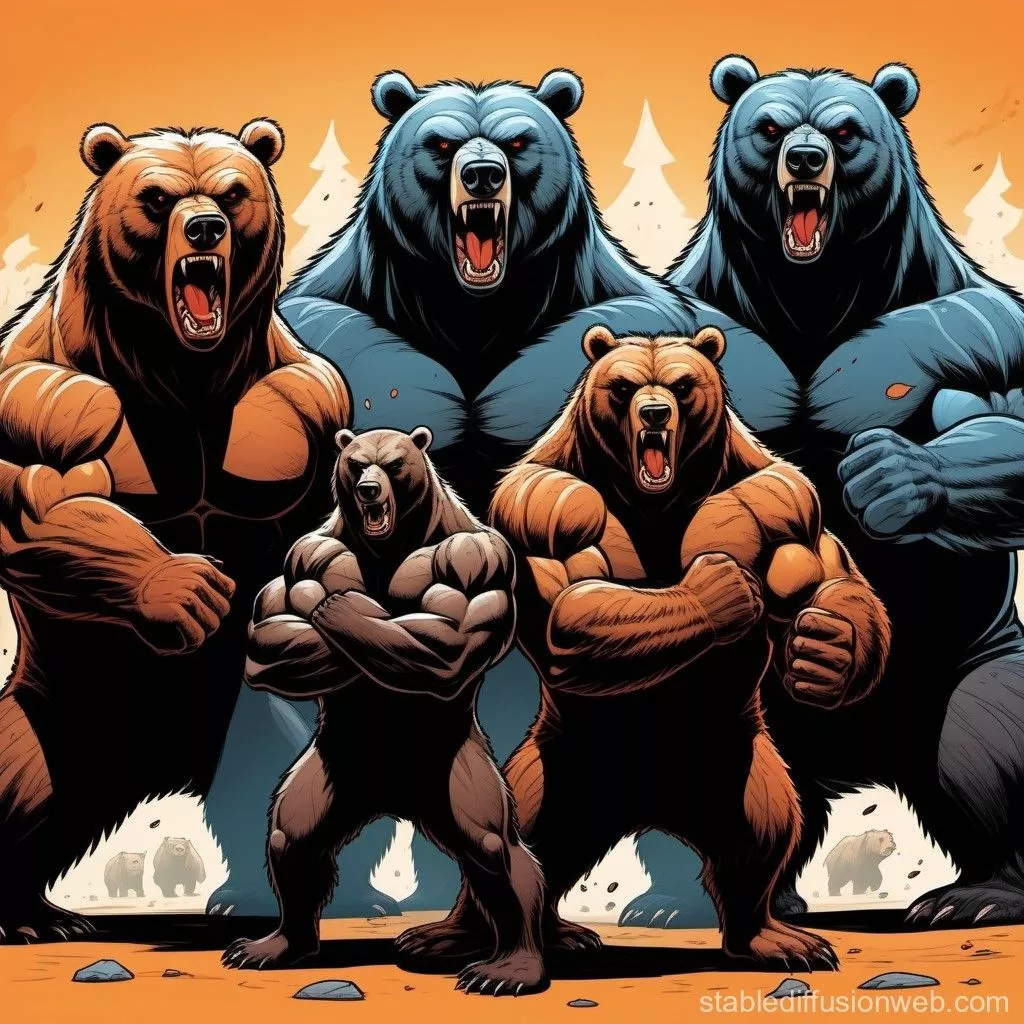 Angry Strong Bear Gang. Stable