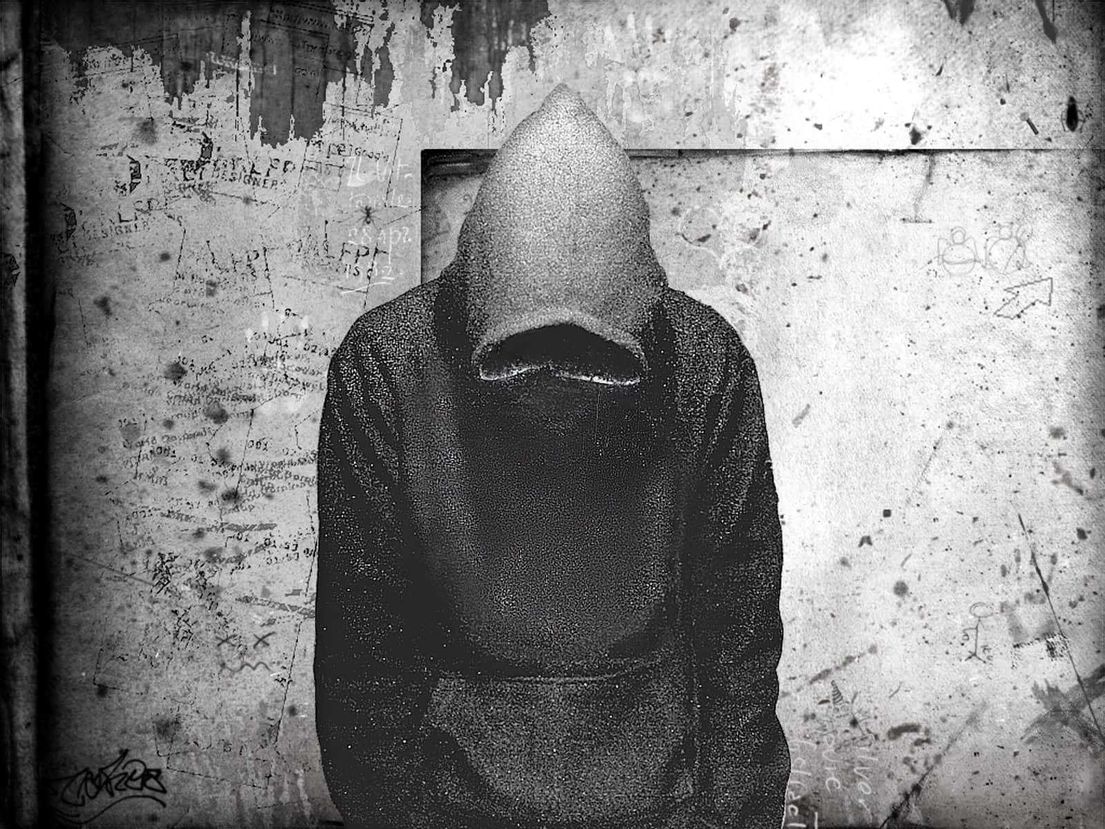 Dark Depressing Alone Man In A Hoodie