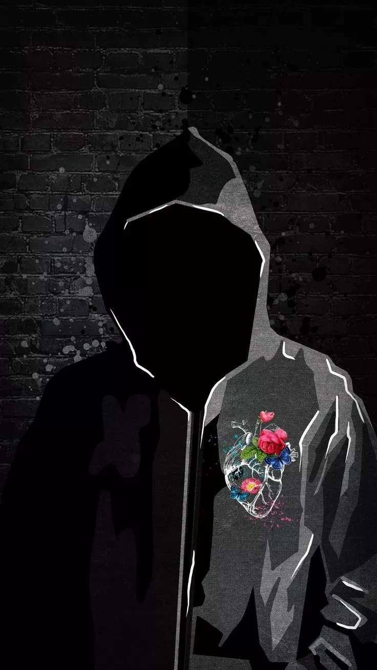 Wallpaper hood, hoodie, heart, flowers