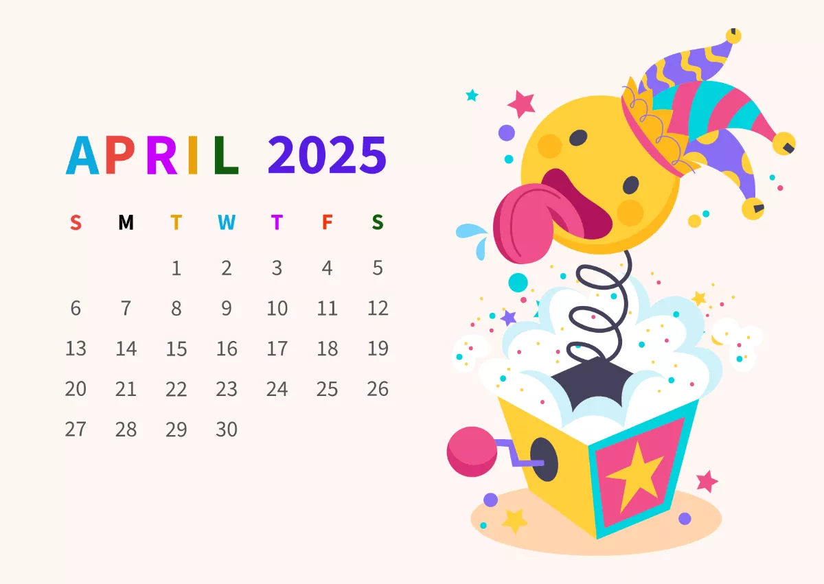 April 2025 Calendar Wallpaper