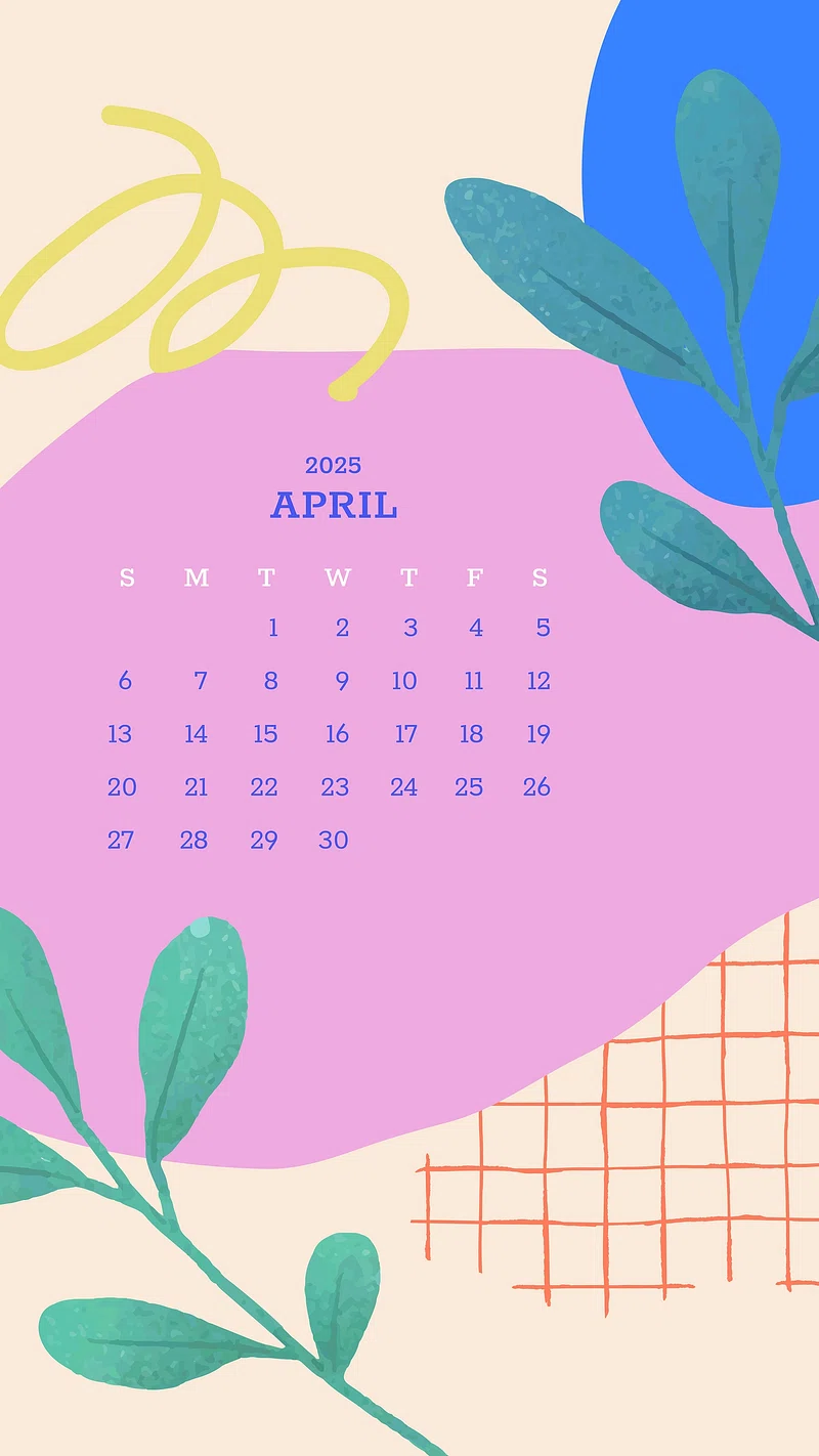 April Calendar Wallpaper Image. Free