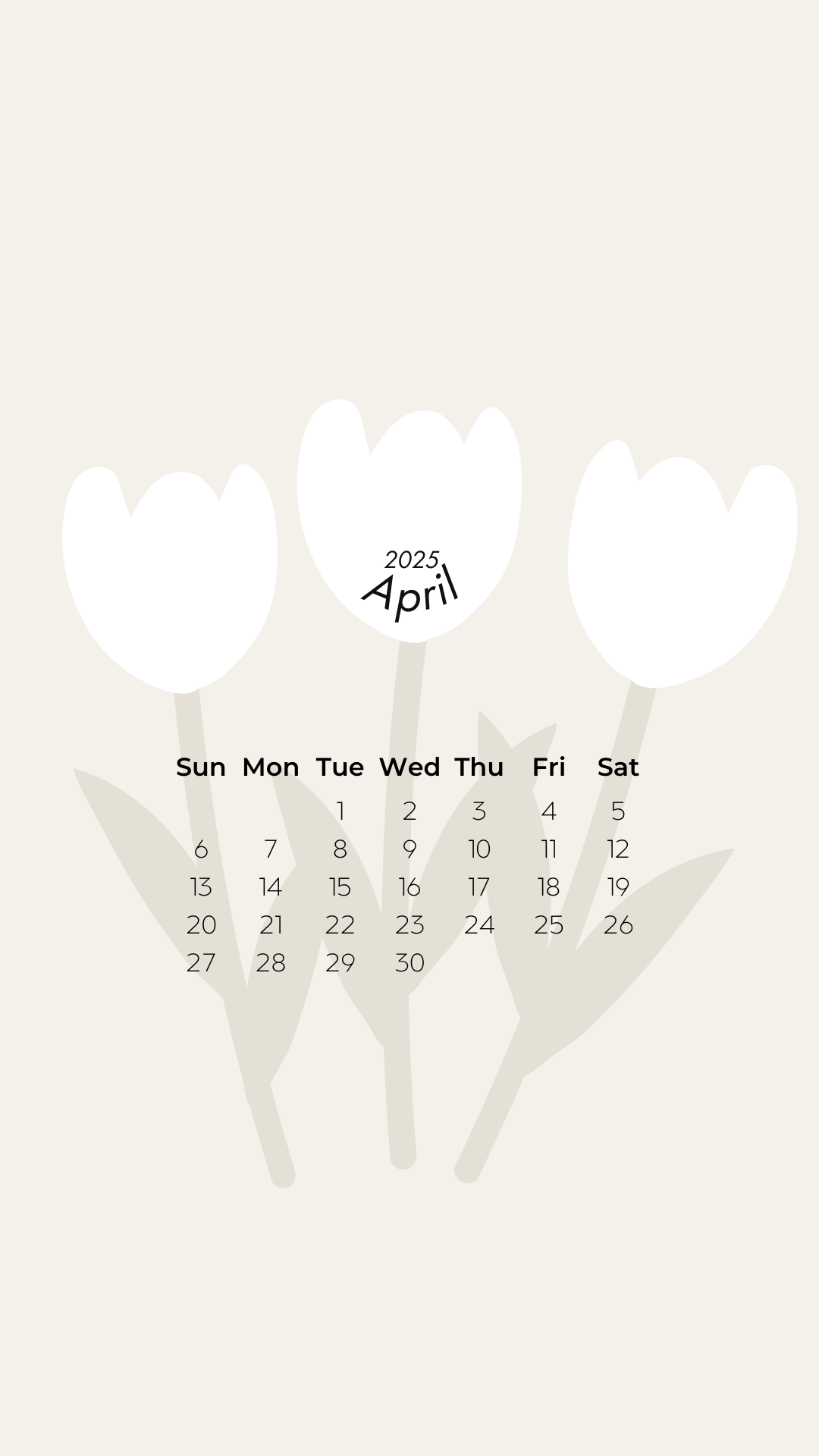 April 2025 iPhone Calendar Background