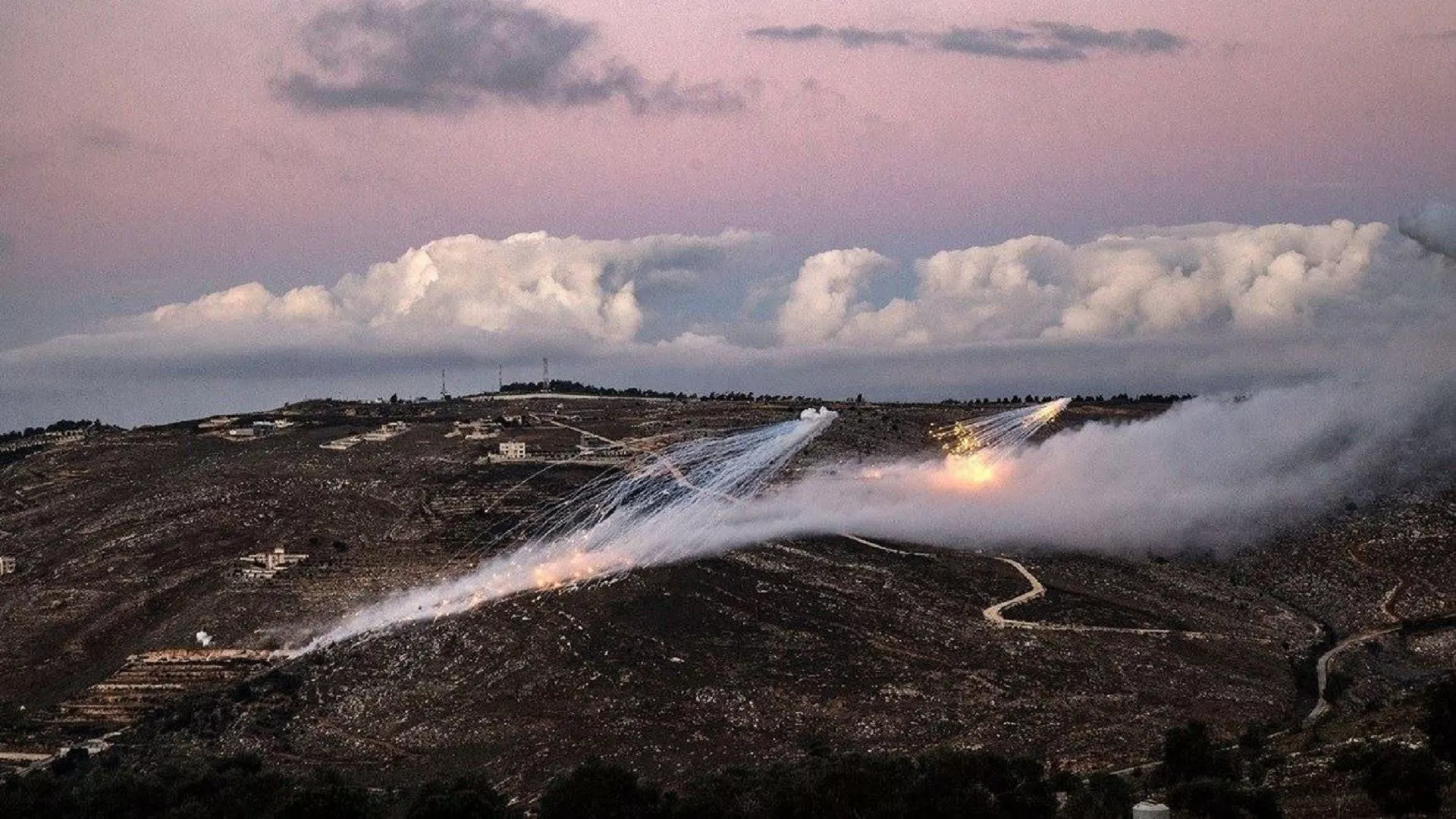 White Phosphorus Bombs on South Lebanon