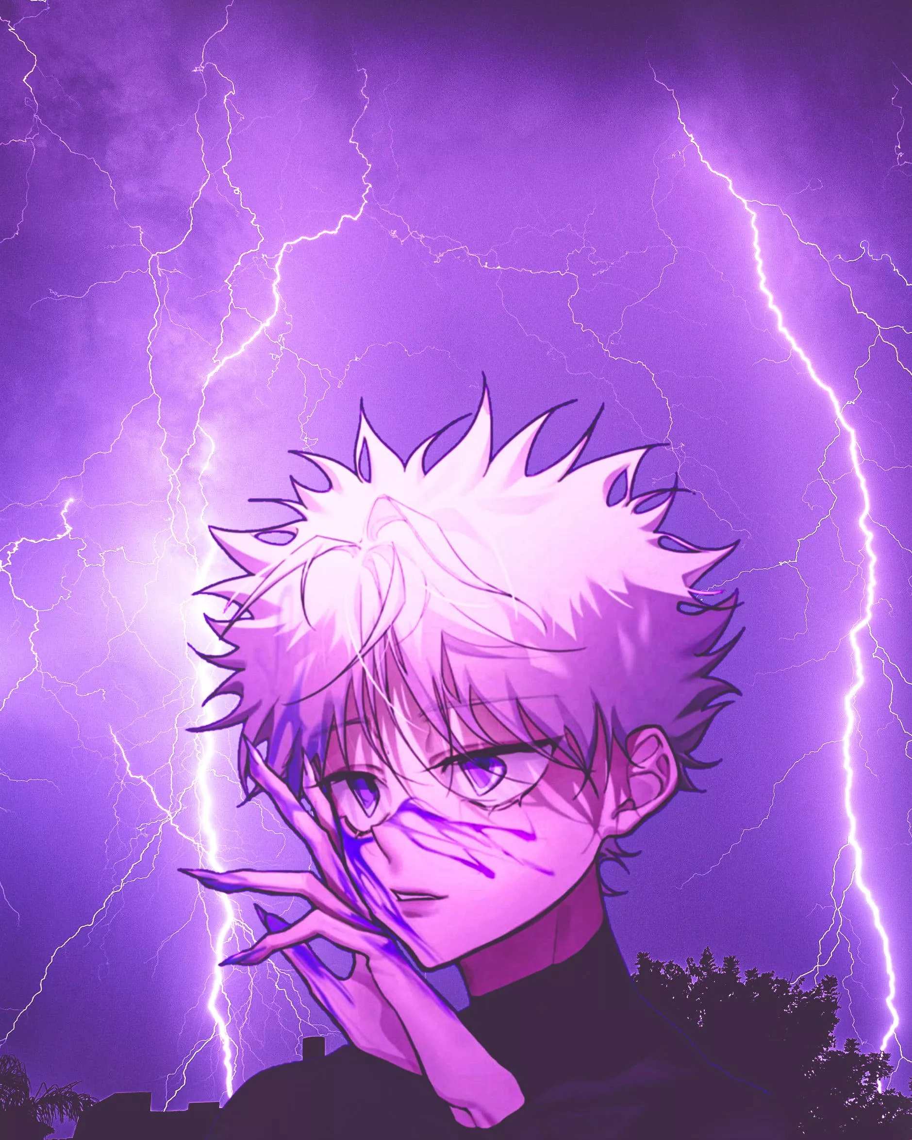 Download Purple Aesthetic Killua PFP