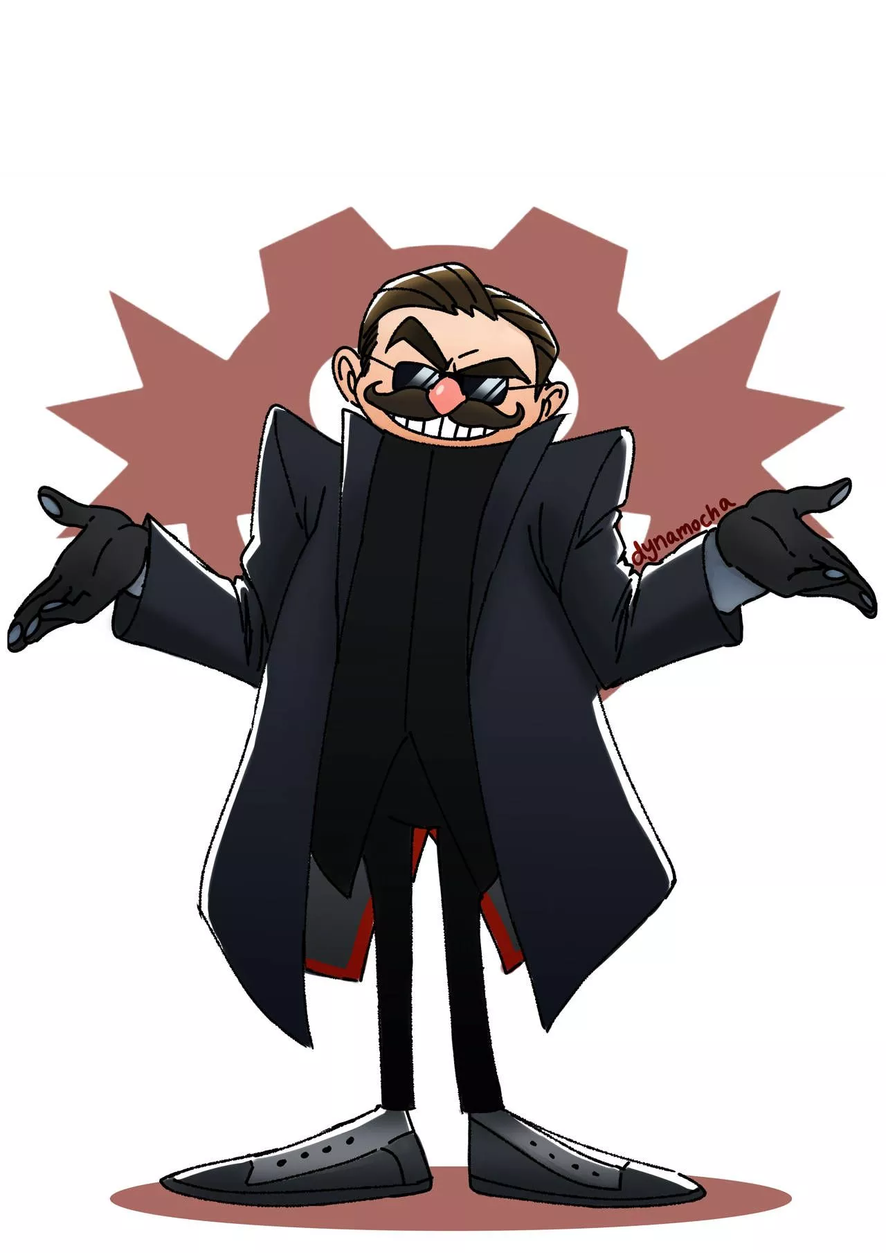 Doctor Eggman In Black Suit Wallpaper